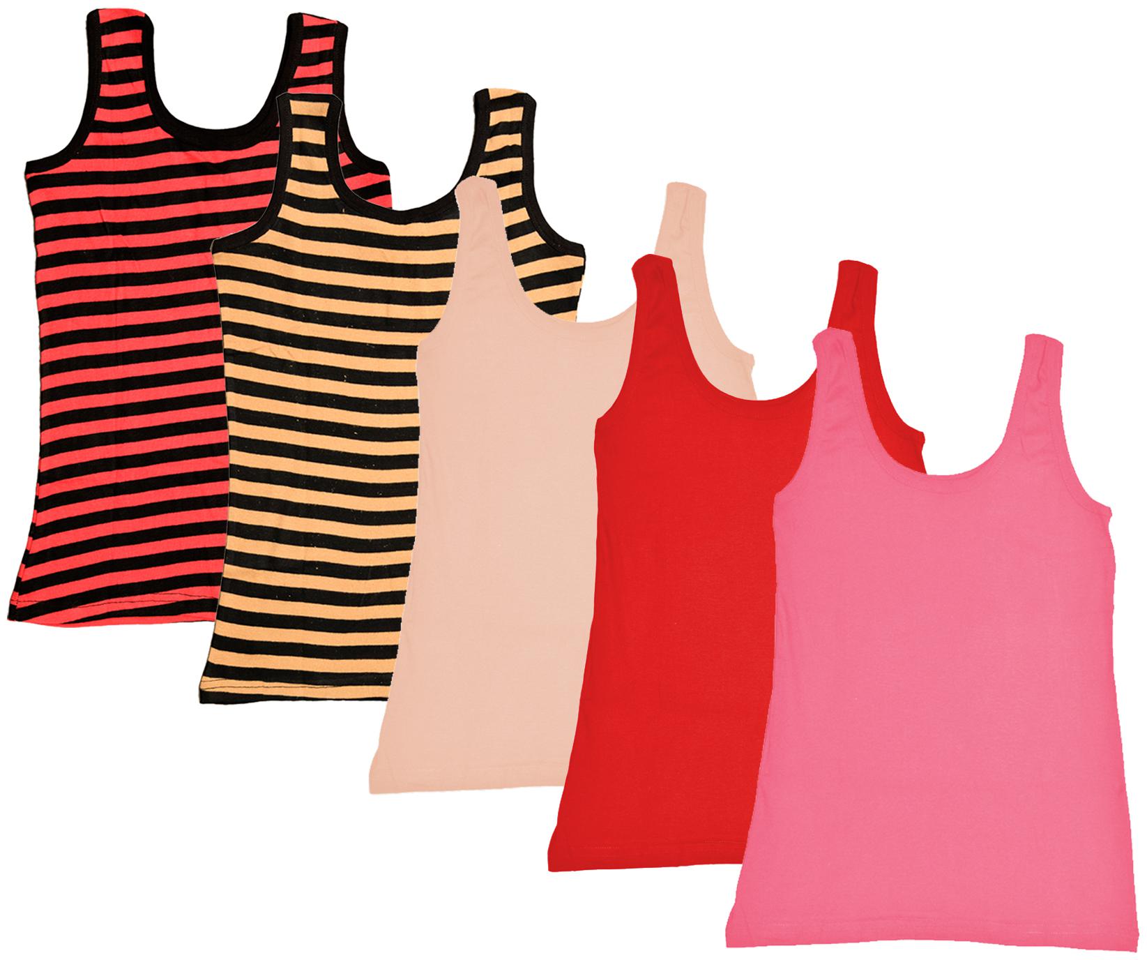 

Kavya Women Multi Regular fit U neck Cotton Tank top
