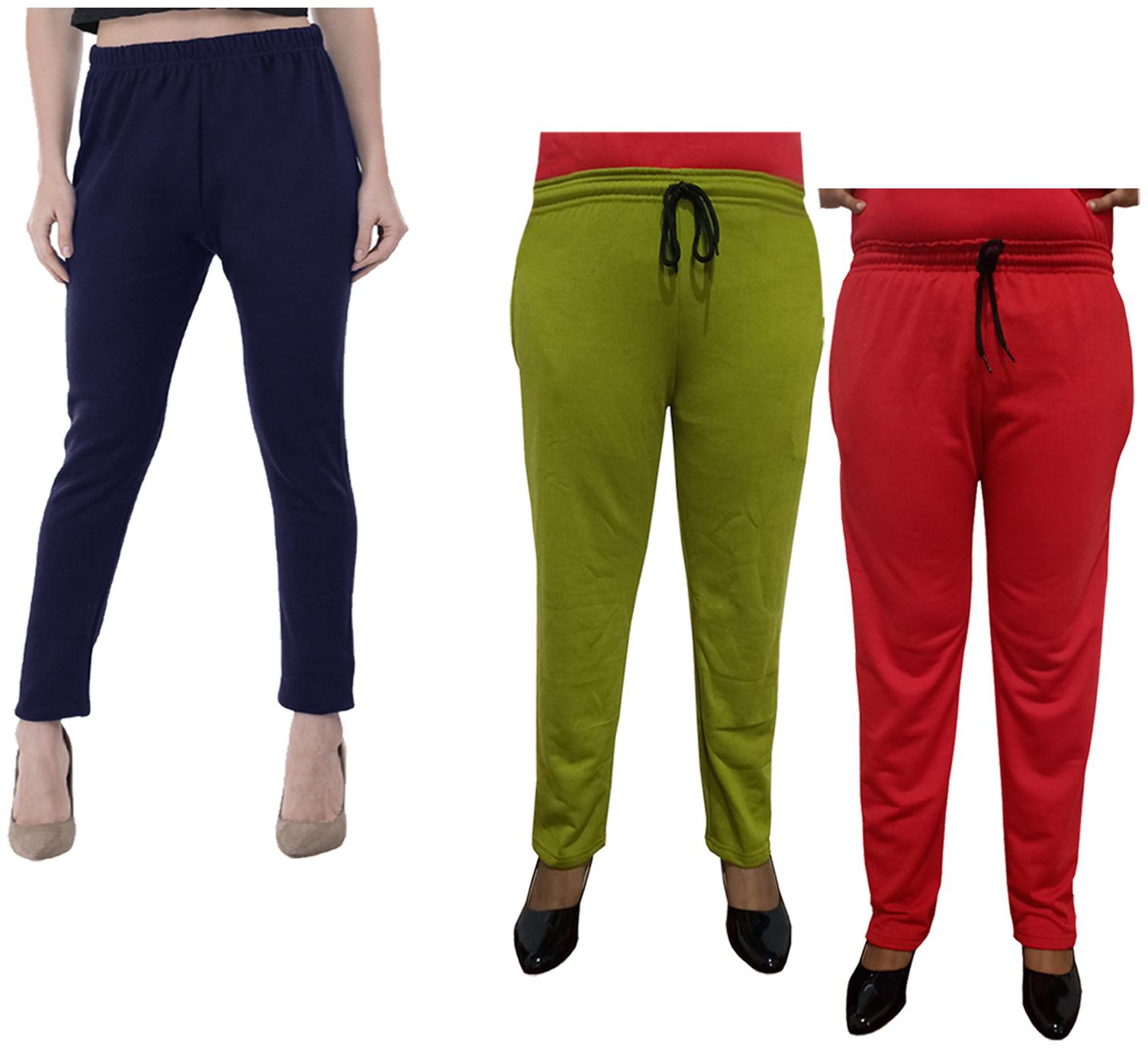 

Kavya Women Regular fit Fleece Solid Track pants - Multi