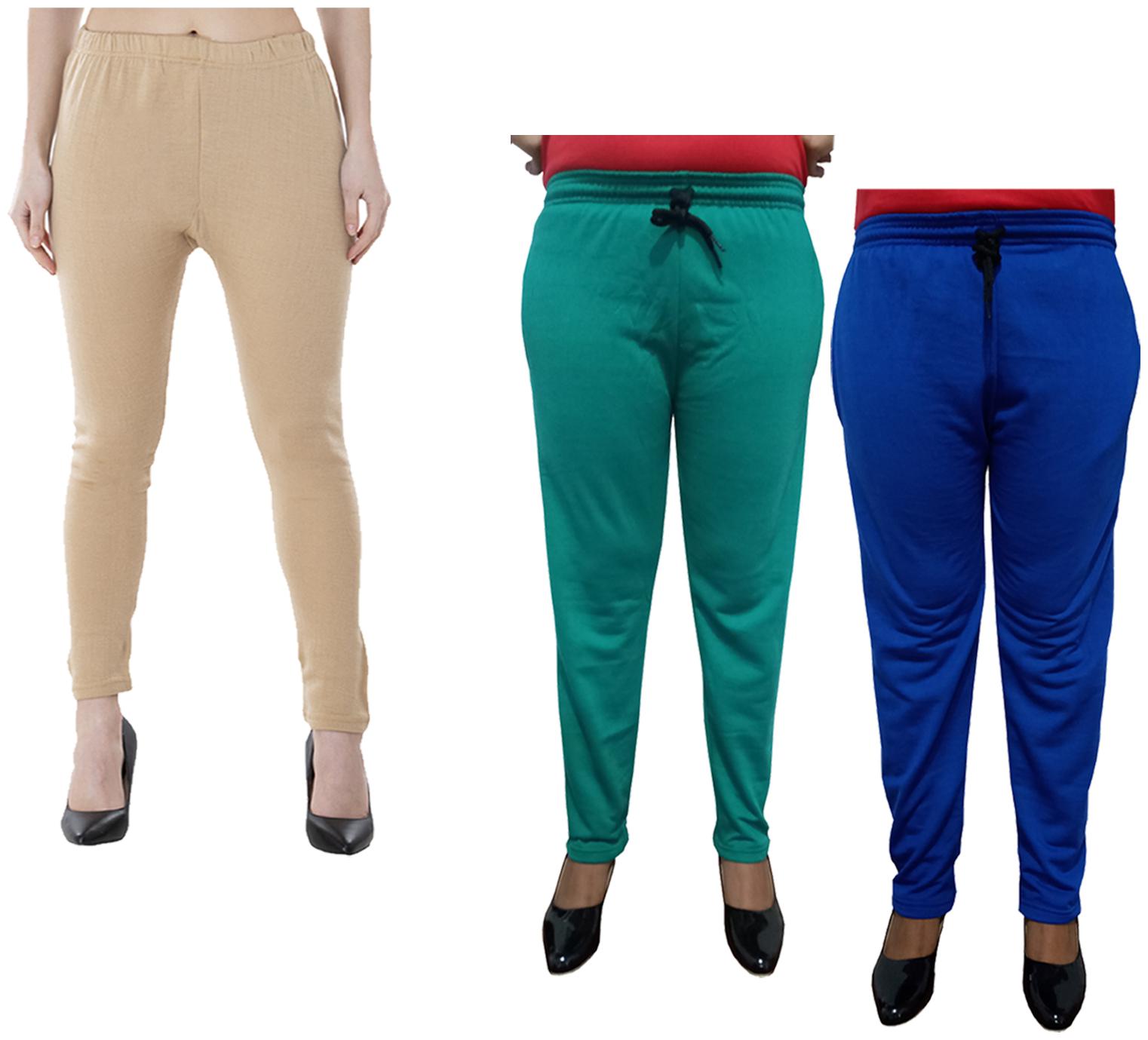 

Kavya Women Regular fit Fleece Solid Track pants - Multi