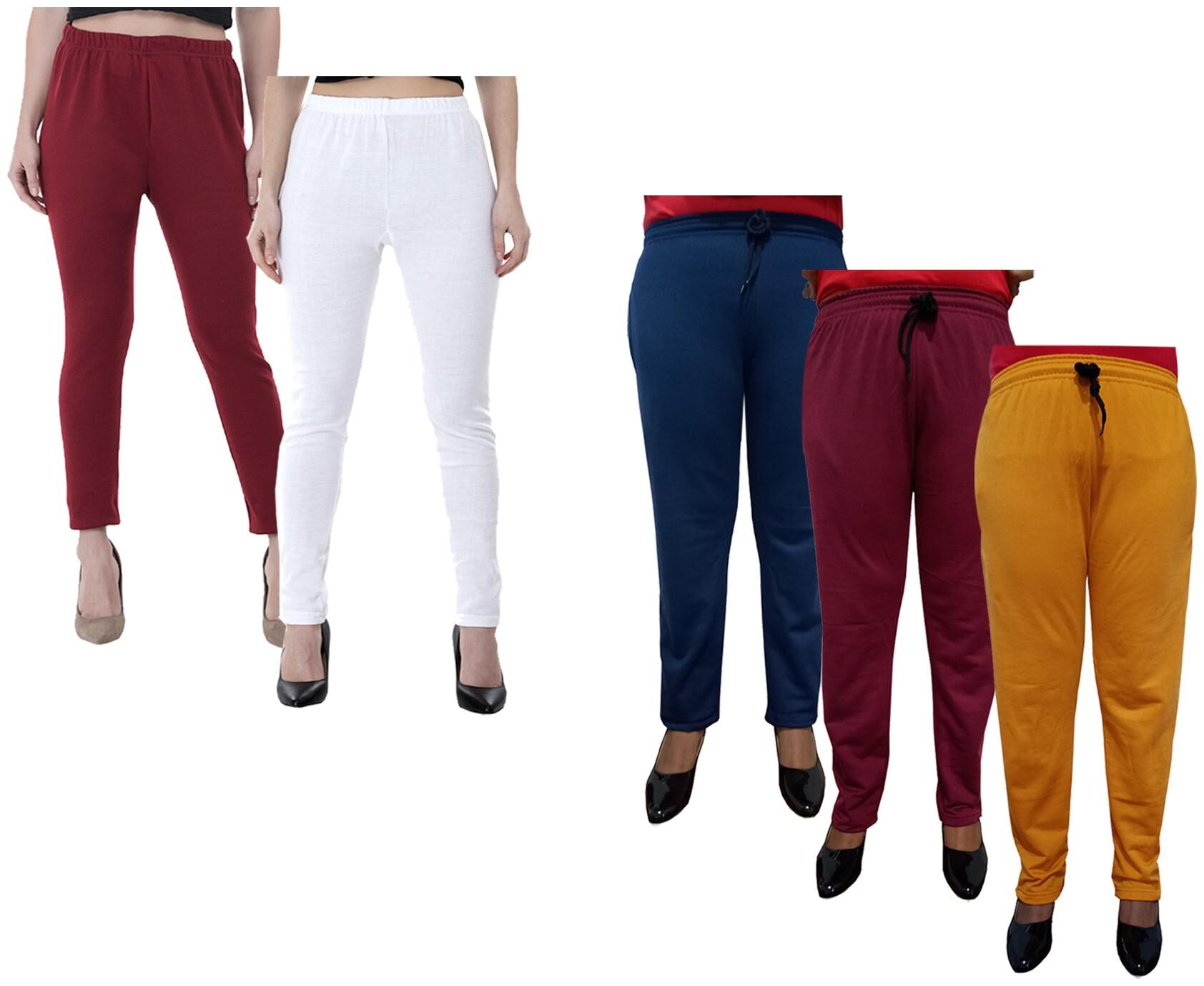 

Kavya Women Regular fit Fleece Solid Track pants - Multi