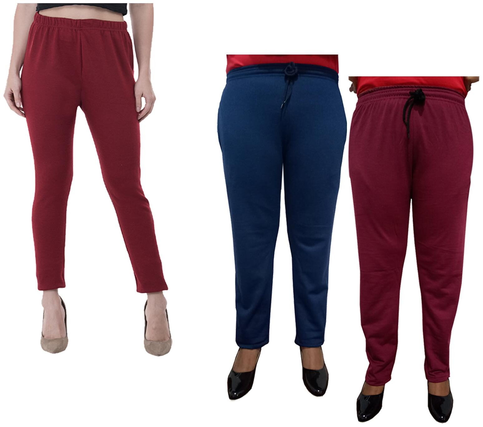 

Kavya Women Regular fit Fleece Solid Track pants - Multi