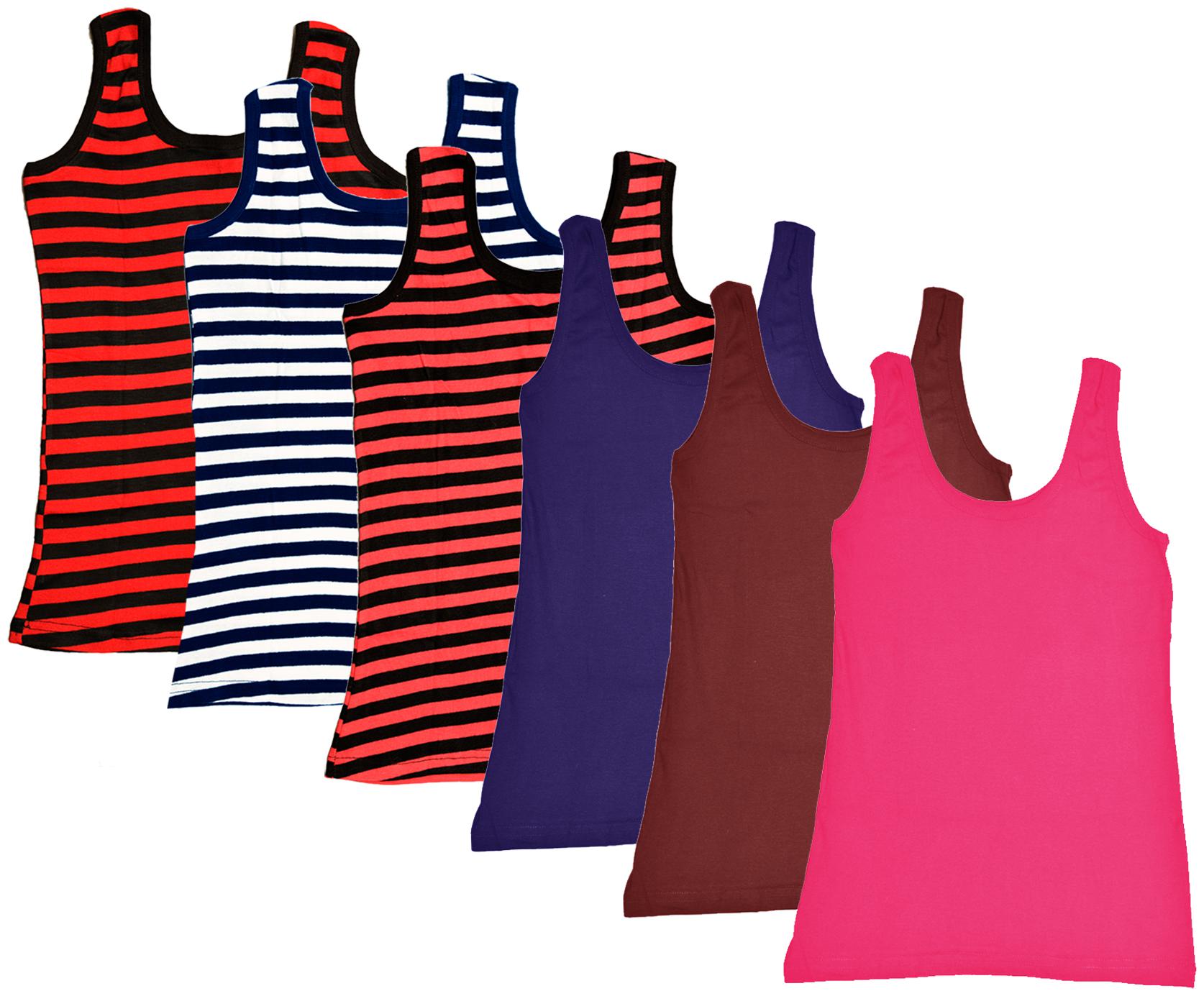 

Kavya Women Multi Regular fit U neck Cotton Tank top