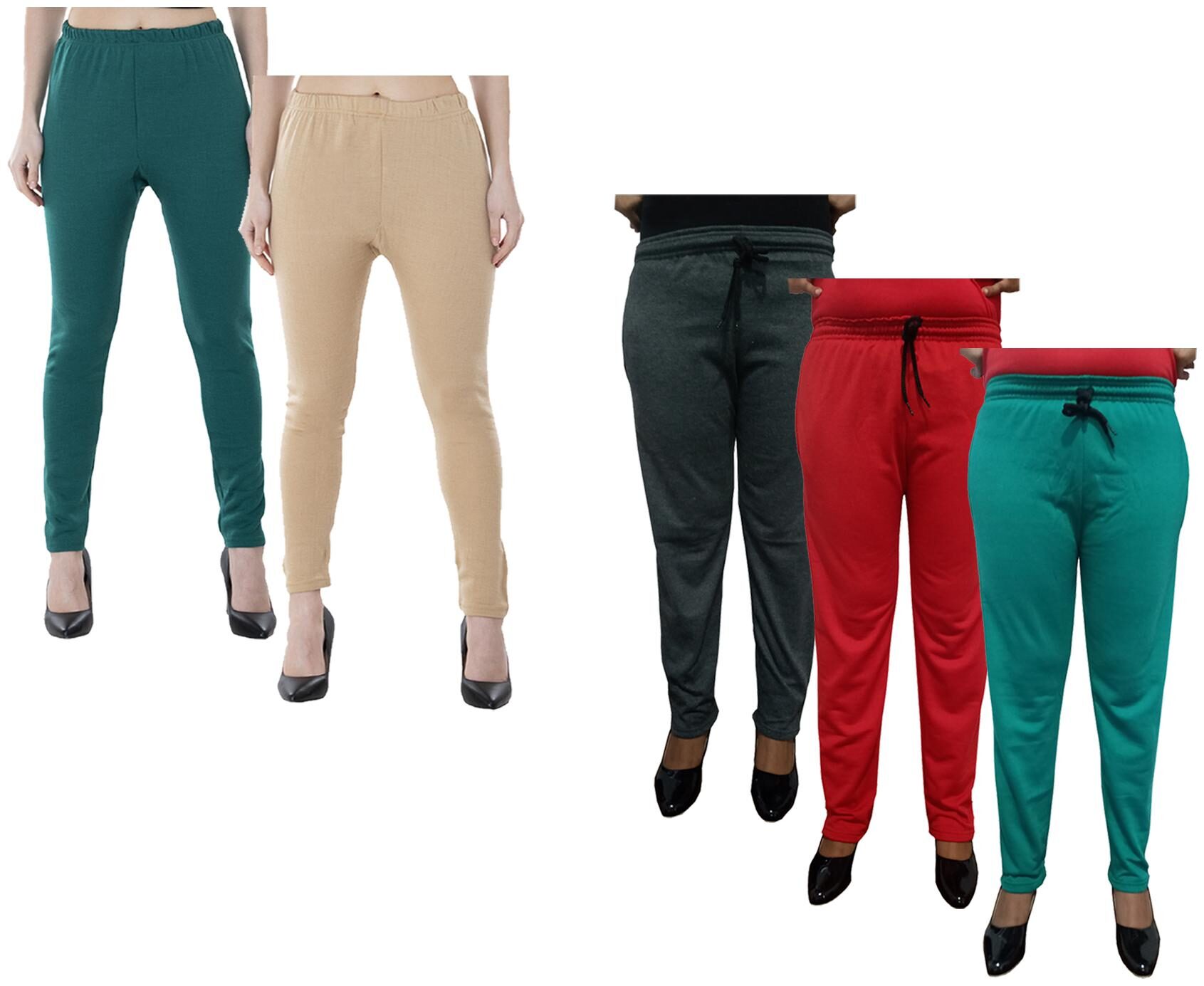 

Kavya Women Regular fit Fleece Solid Track pants - Multi