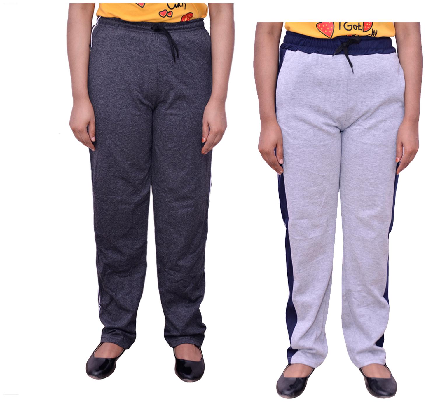 

Kavya Women Regular fit Cotton Solid Track pants - Grey