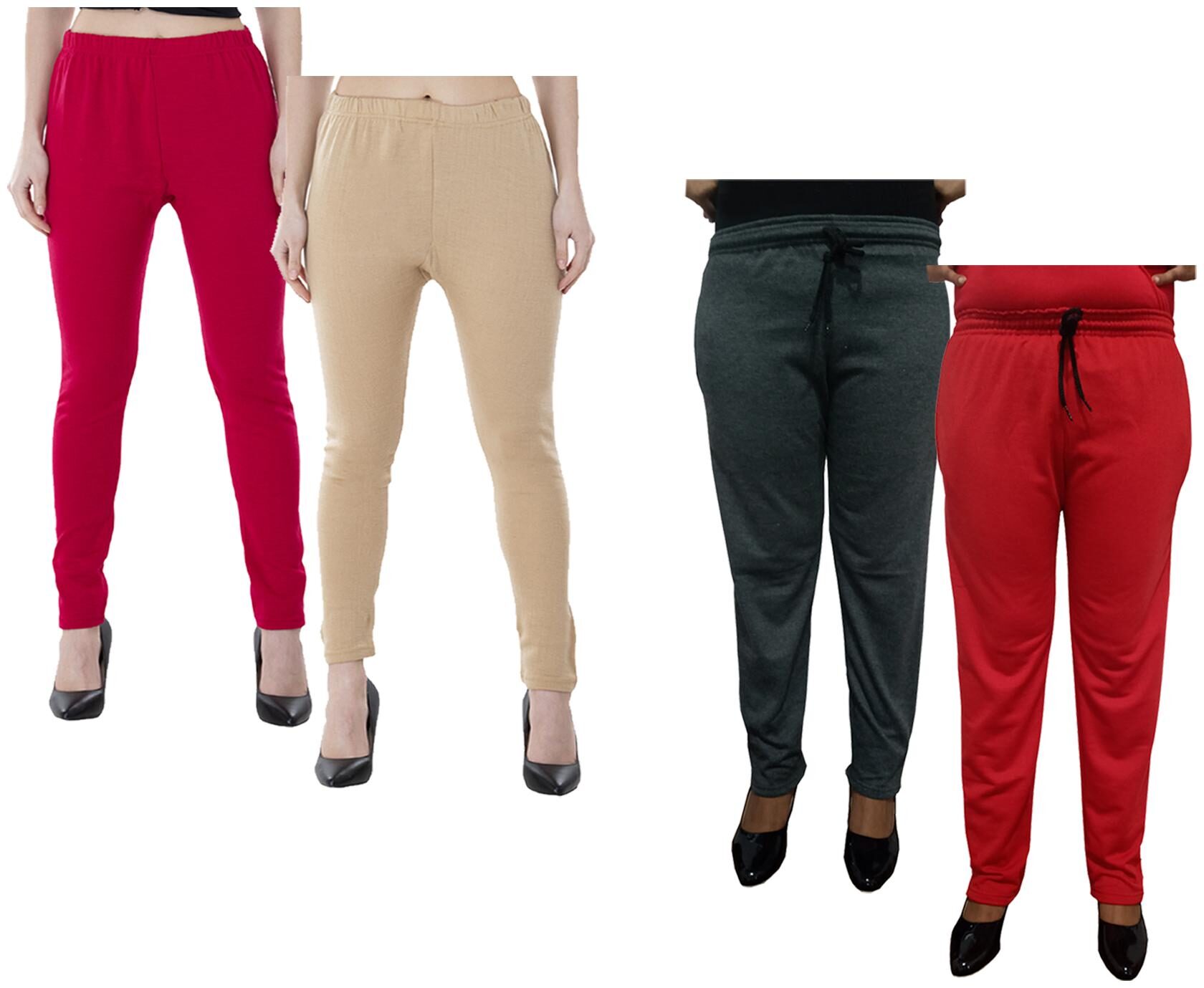

Kavya Women Regular fit Fleece Solid Track pants - Multi