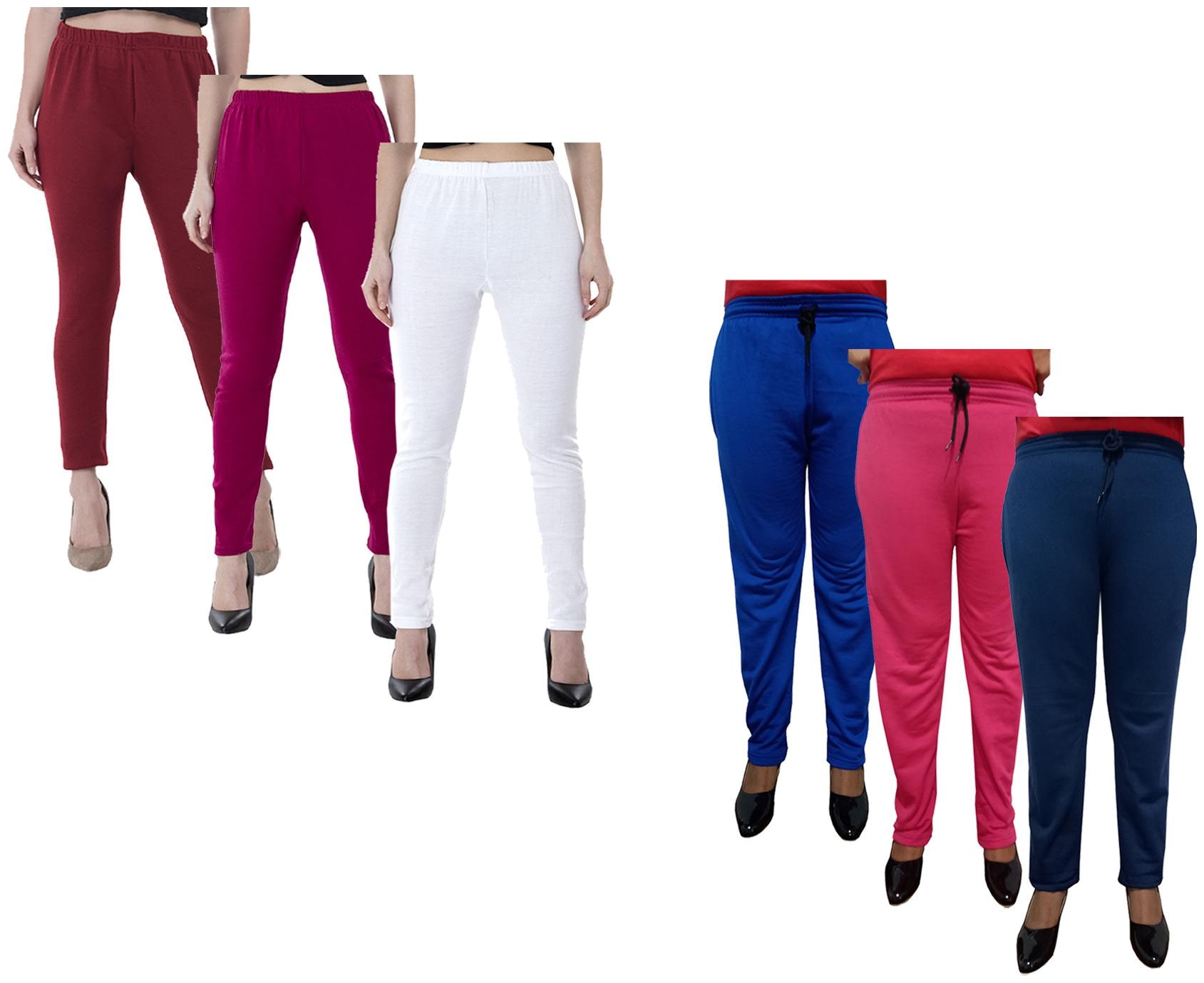 

Kavya Women Regular fit Fleece Solid Track pants - Multi