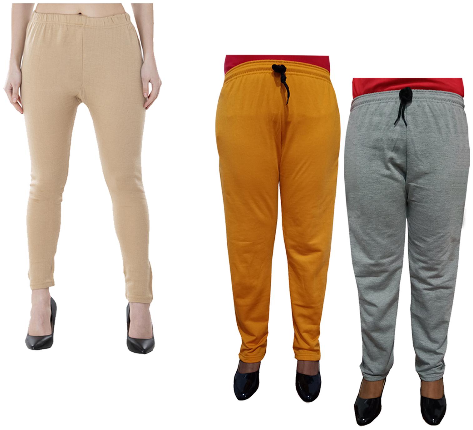 

Kavya Women Regular fit Fleece Solid Track pants - Multi