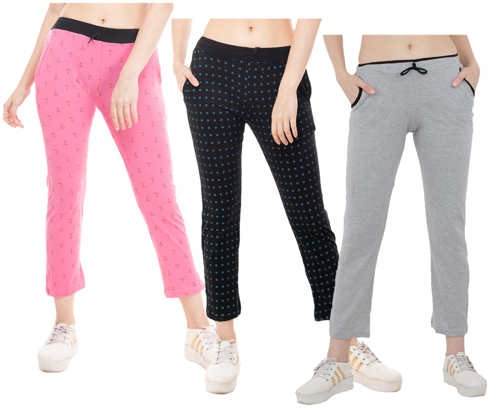 

Kavya Women Regular fit Cotton Solid Track pants - Multi