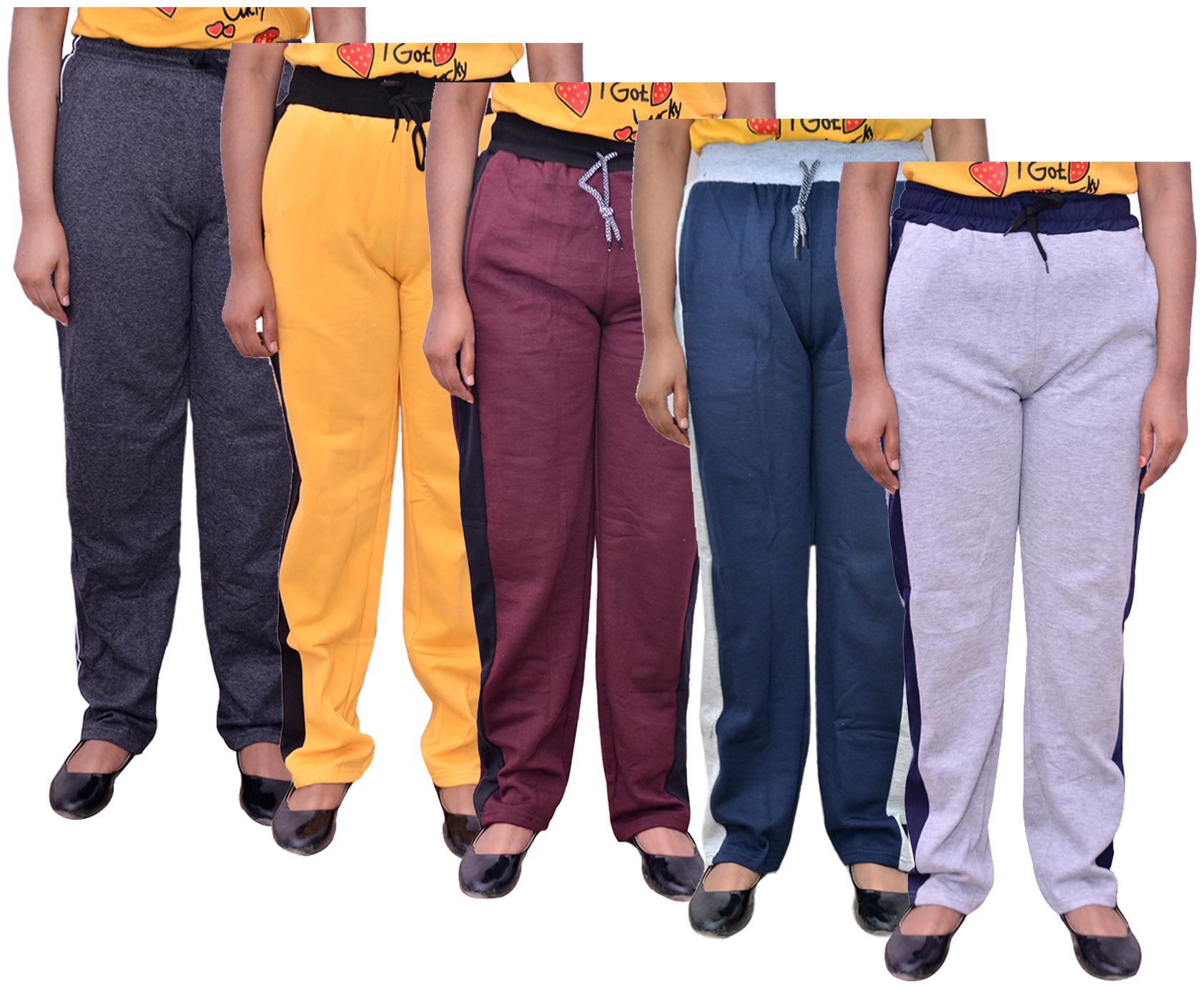 

Kavya Women Regular fit Cotton Solid Track pants - Multi