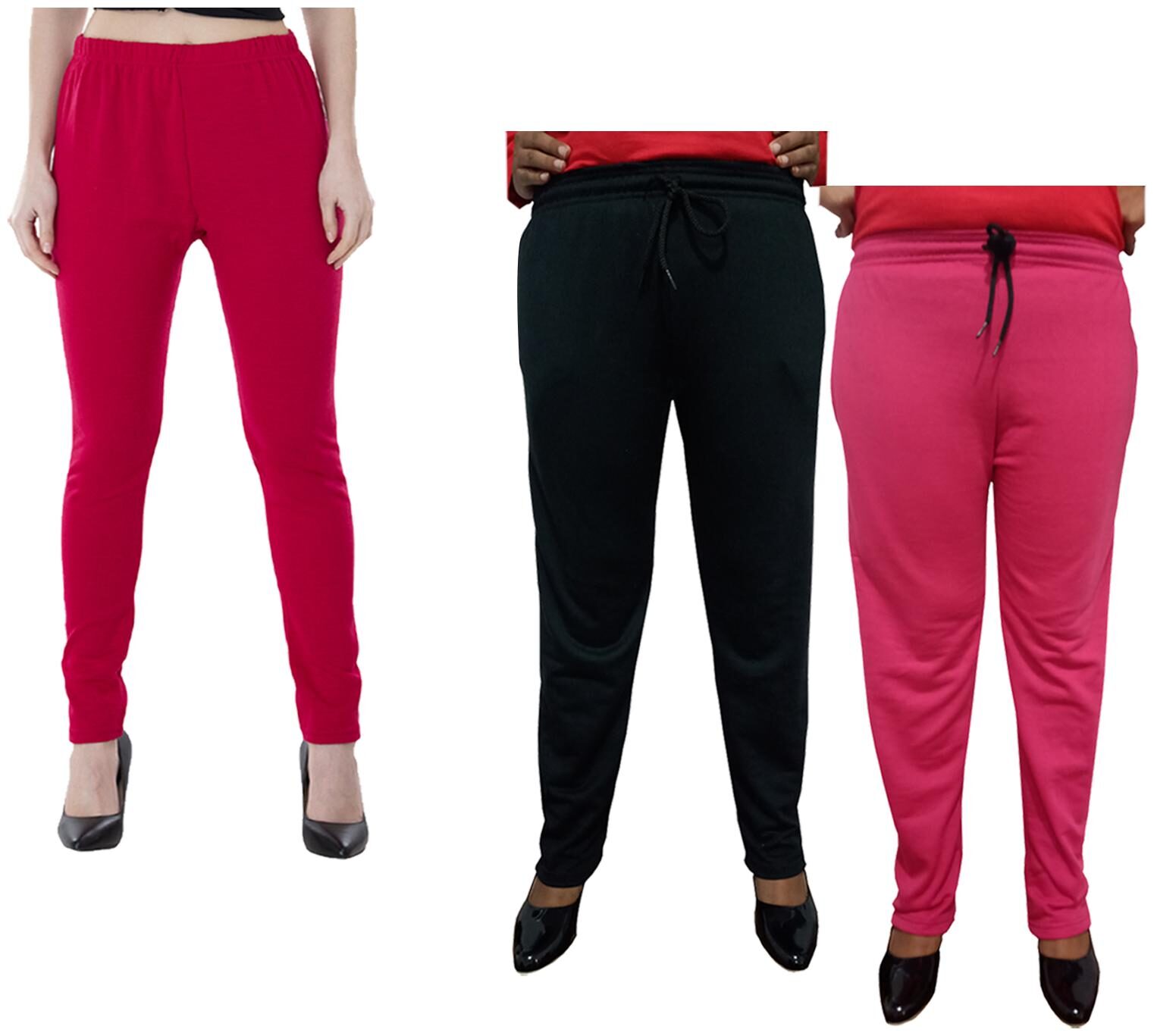 

Kavya Women Regular fit Fleece Solid Track pants - Multi