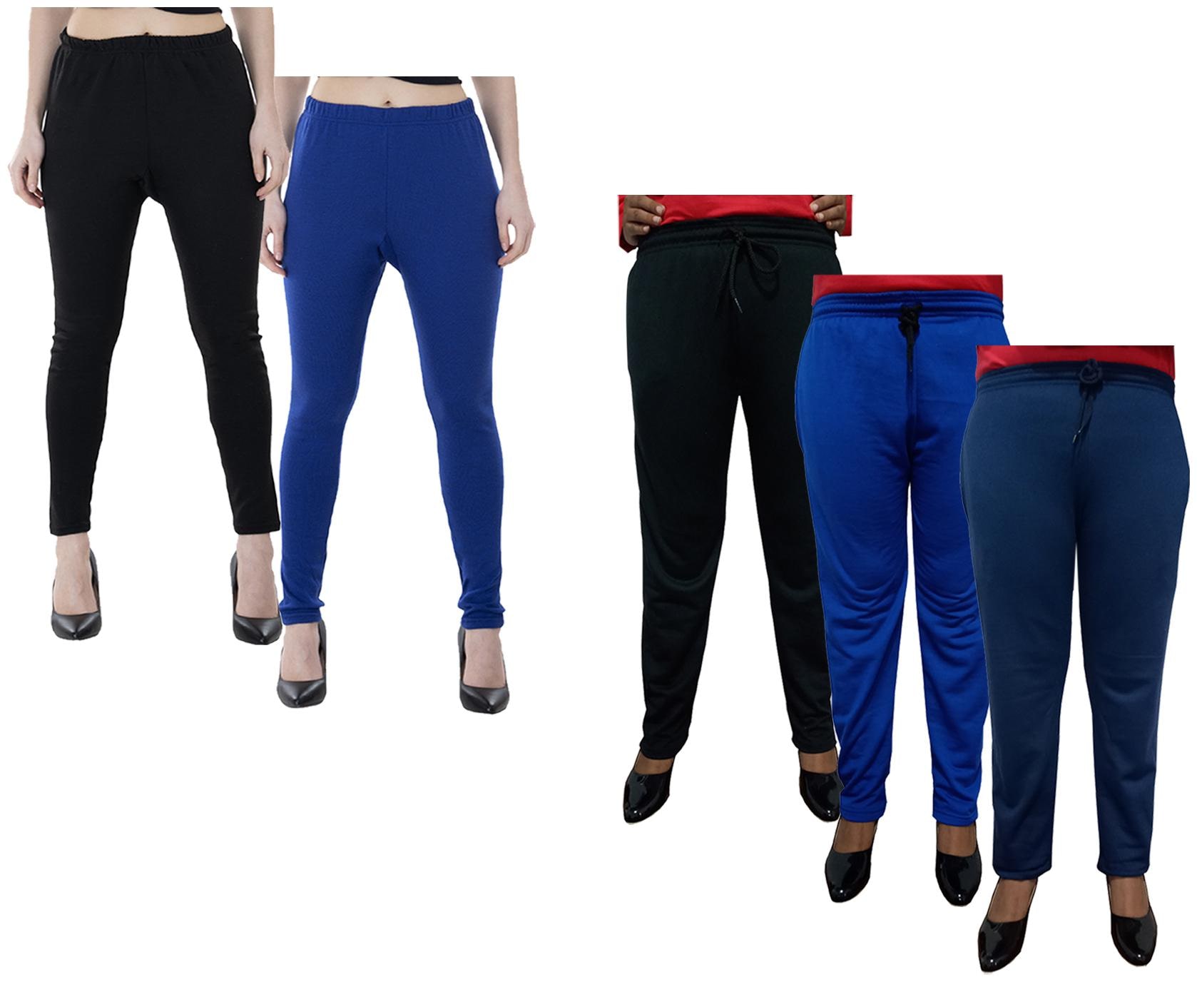 

Kavya Women Regular fit Fleece Solid Track pants - Multi