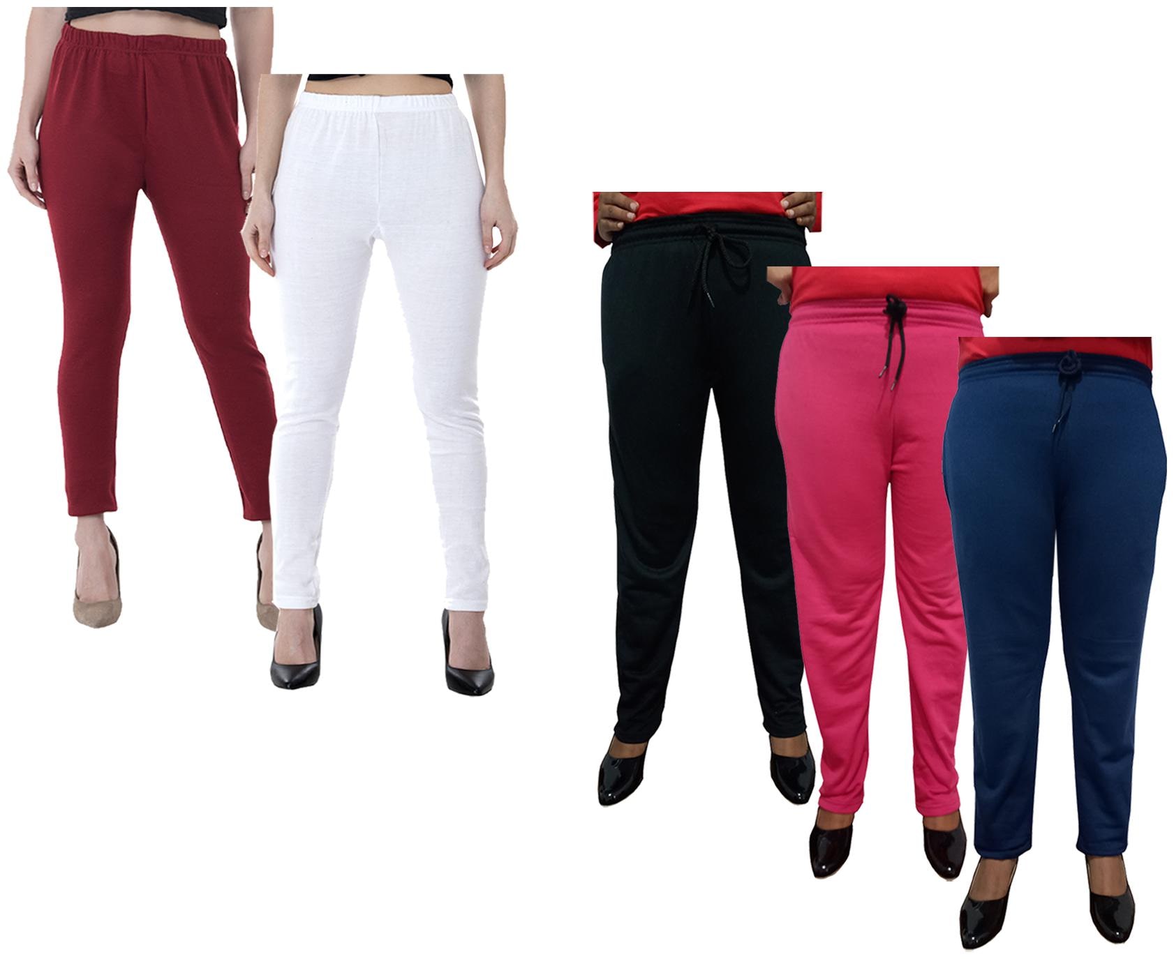 

Kavya Women Regular fit Fleece Solid Track pants - Multi