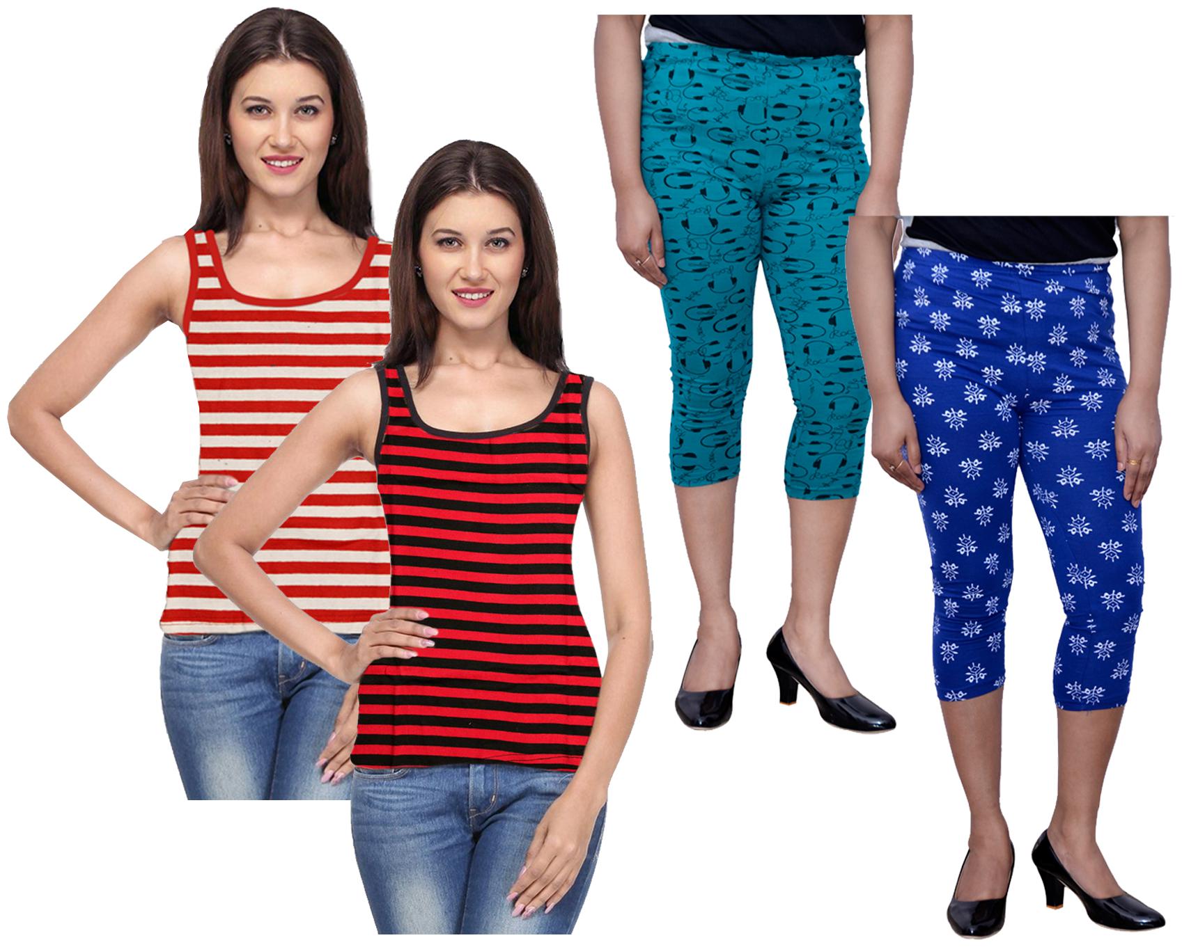 

Kavya Women Printed Regular capri - Multi