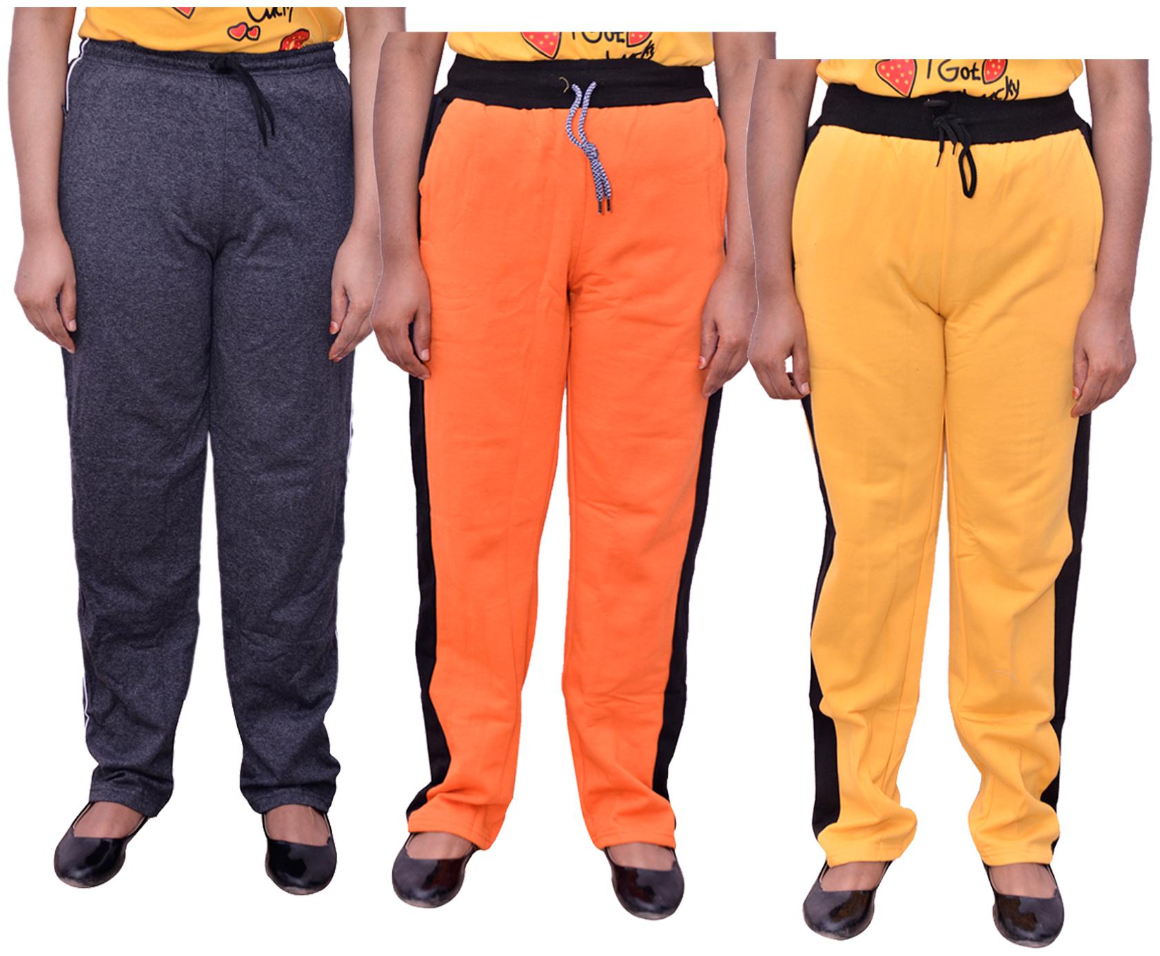 

Kavya Women Regular fit Cotton Solid Track pants - Multi