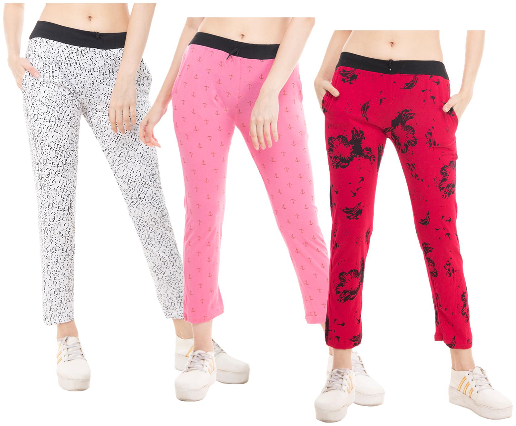 

Kavya Women Regular fit Cotton Printed Track pants - Multi