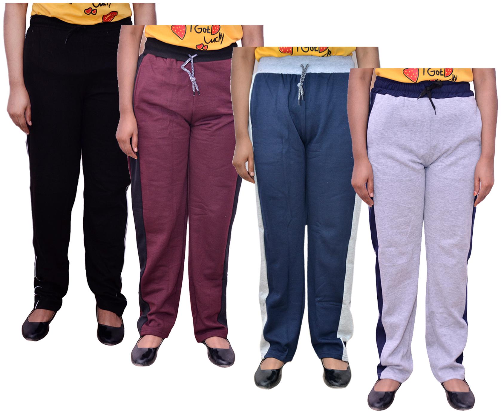 

Kavya Women Regular fit Cotton Solid Track pants - Multi
