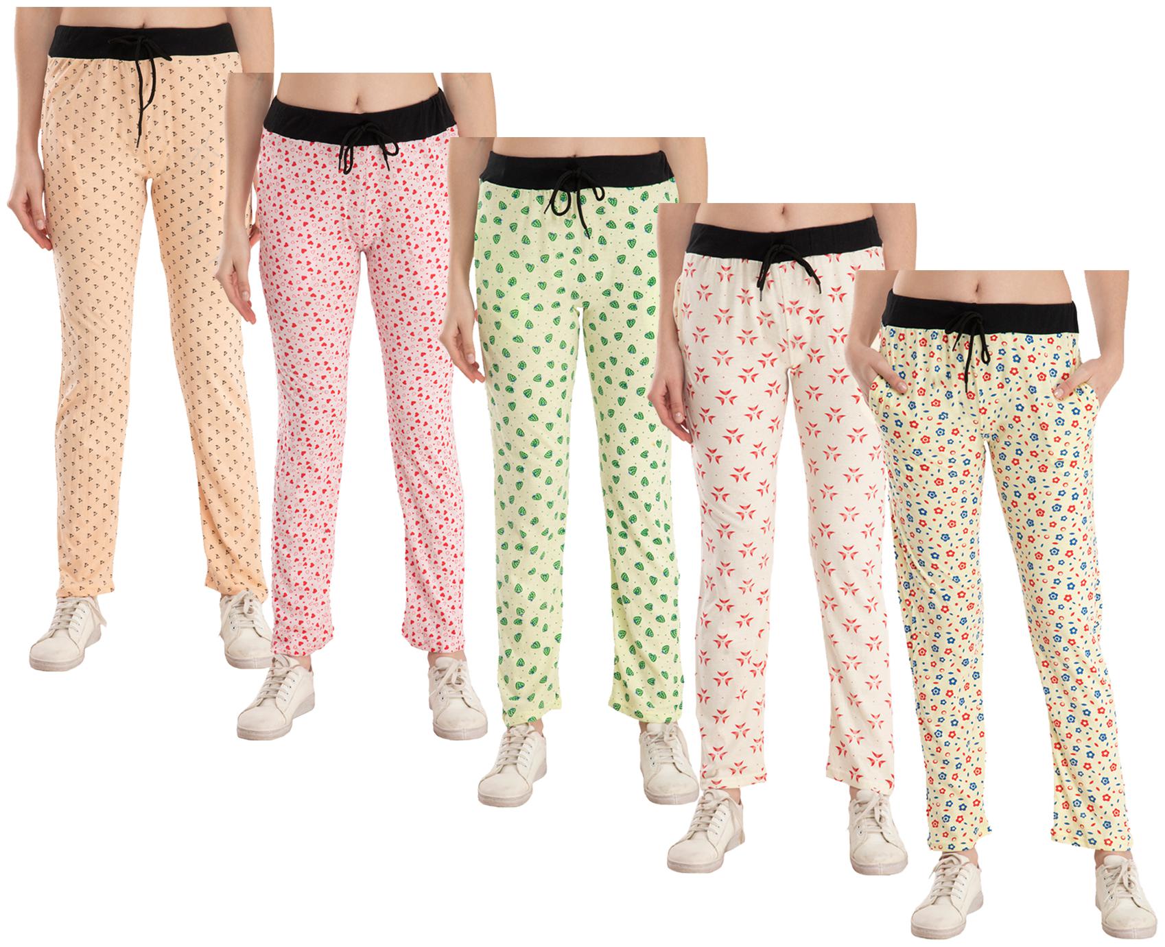 

Kavya Women Regular fit Cotton Printed Track pants - Multi