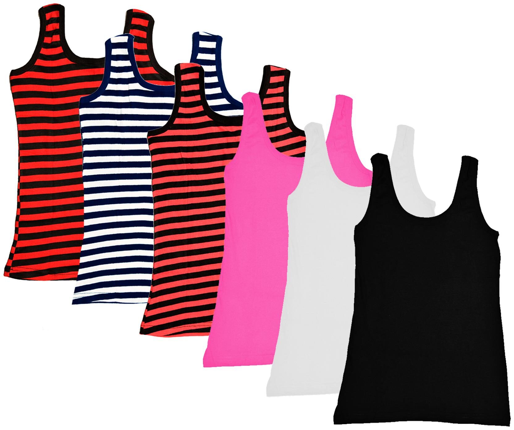 

Kavya Women Multi Regular fit U neck Cotton Tank top