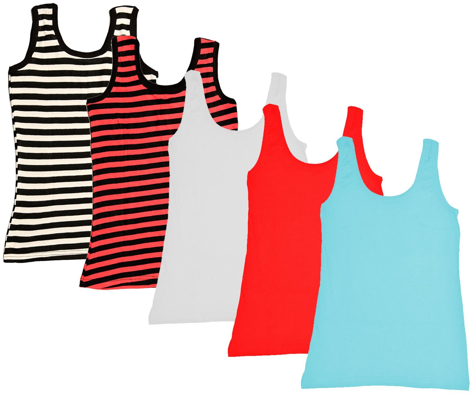 

Kavya Women Multi Regular fit U neck Cotton Tank top