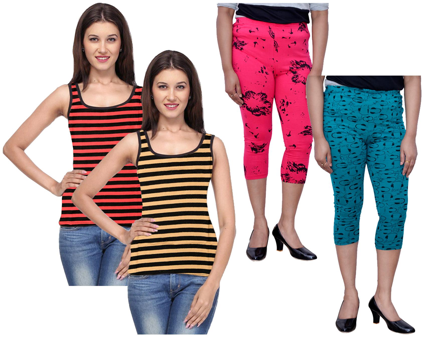 

Kavya Women Printed Regular capri - Multi