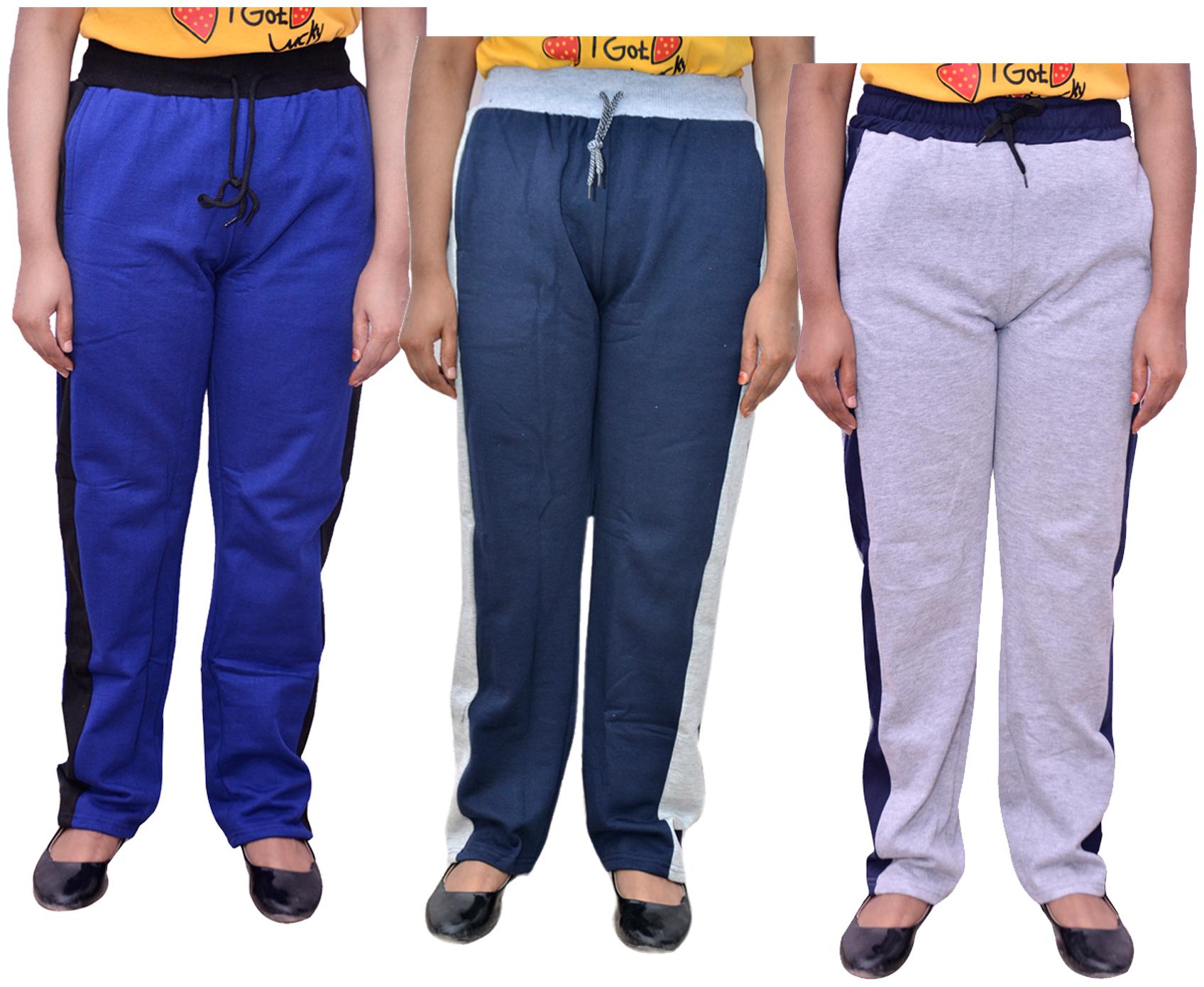 

Kavya Women Regular fit Cotton Solid Track pants - Multi