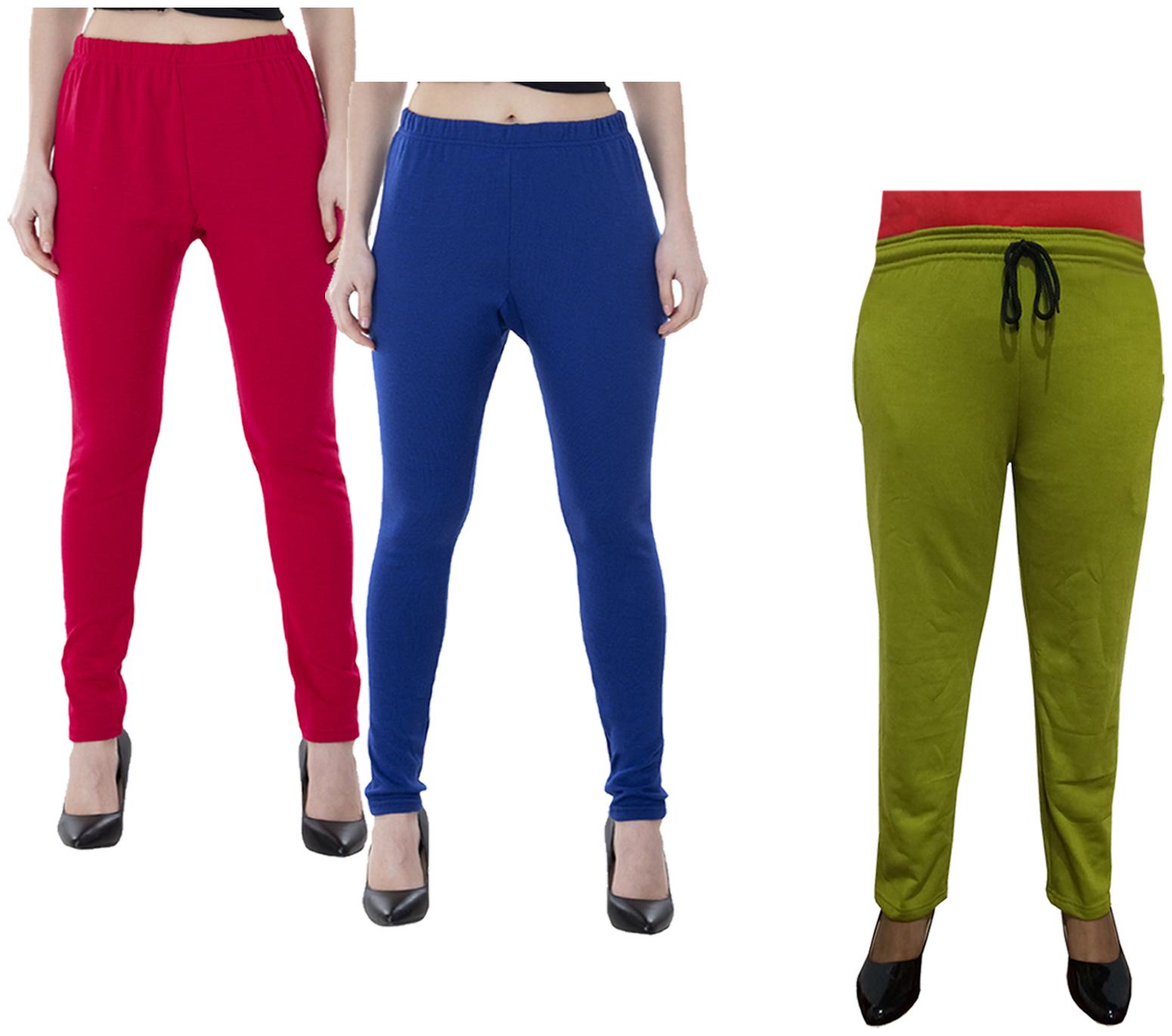 

Kavya Women Regular fit Fleece Solid Track pants - Multi