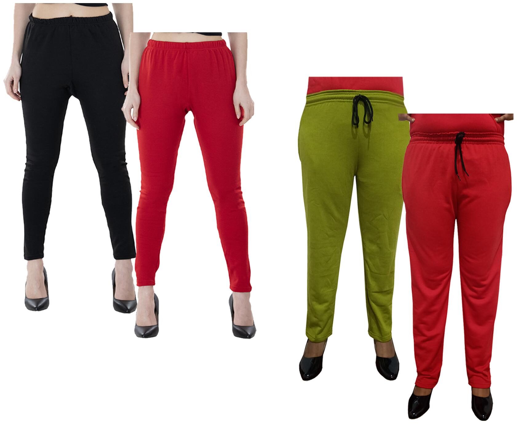 

Kavya Women Regular fit Fleece Solid Track pants - Multi