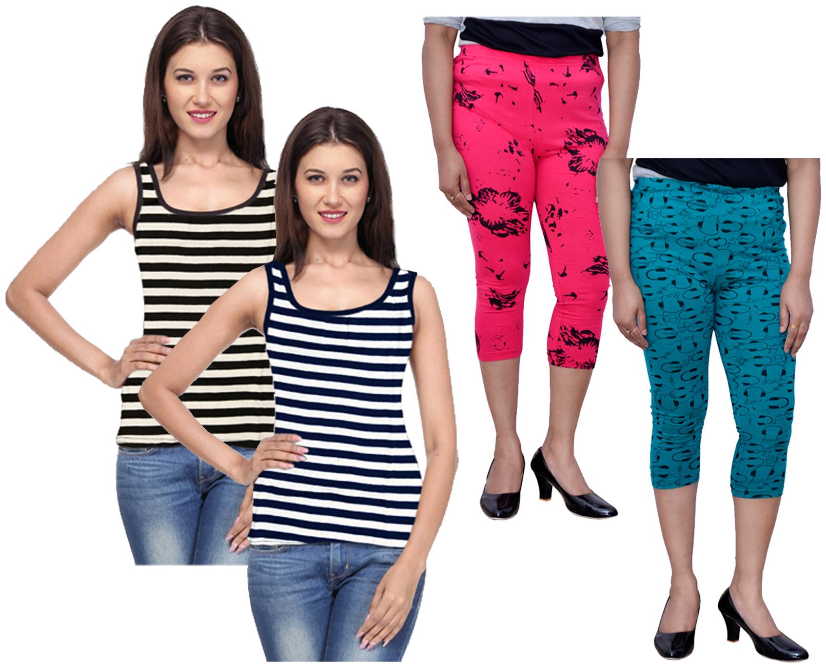 

Kavya Women Printed Regular capri - Multi