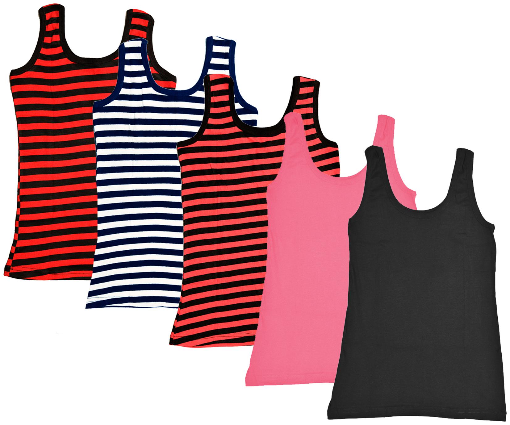 

Kavya Women Multi Regular fit U neck Cotton Tank top