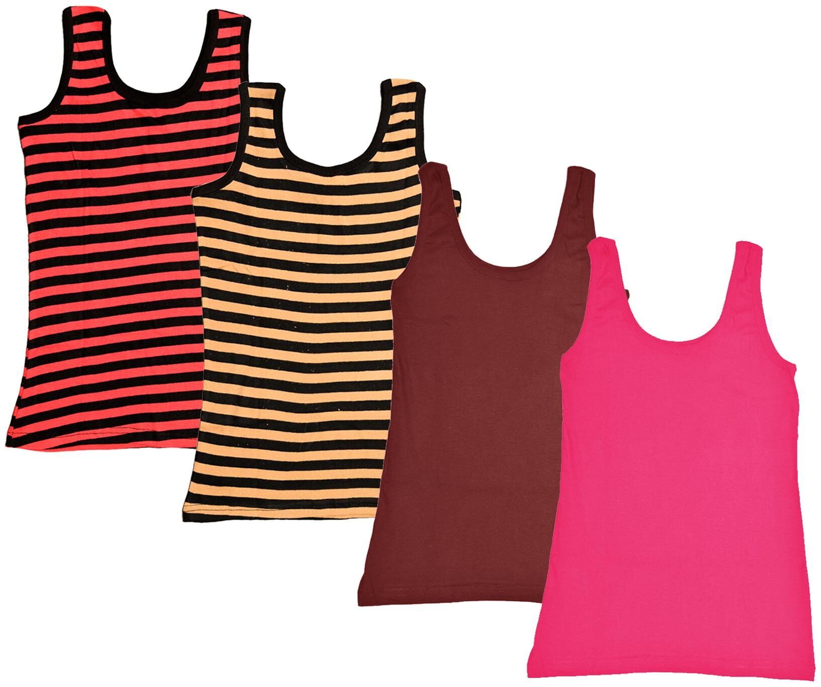 

Kavya Women Multi Regular fit U neck Cotton Tank top