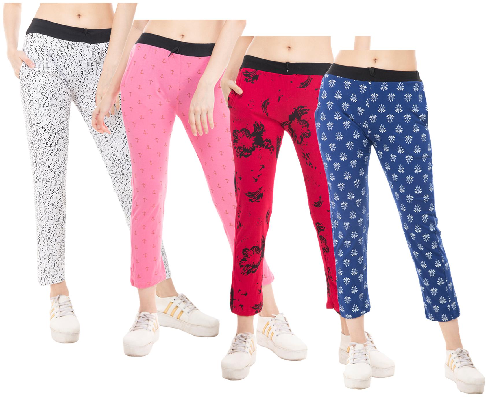 

Kavya Women Regular fit Cotton Printed Track pants - Multi