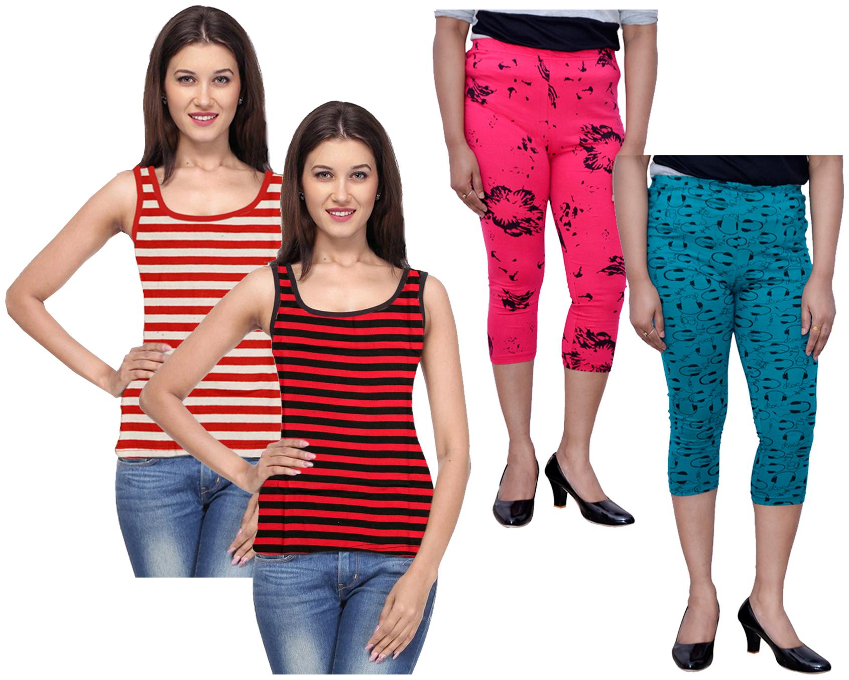 

Kavya Women Printed Regular capri - Multi