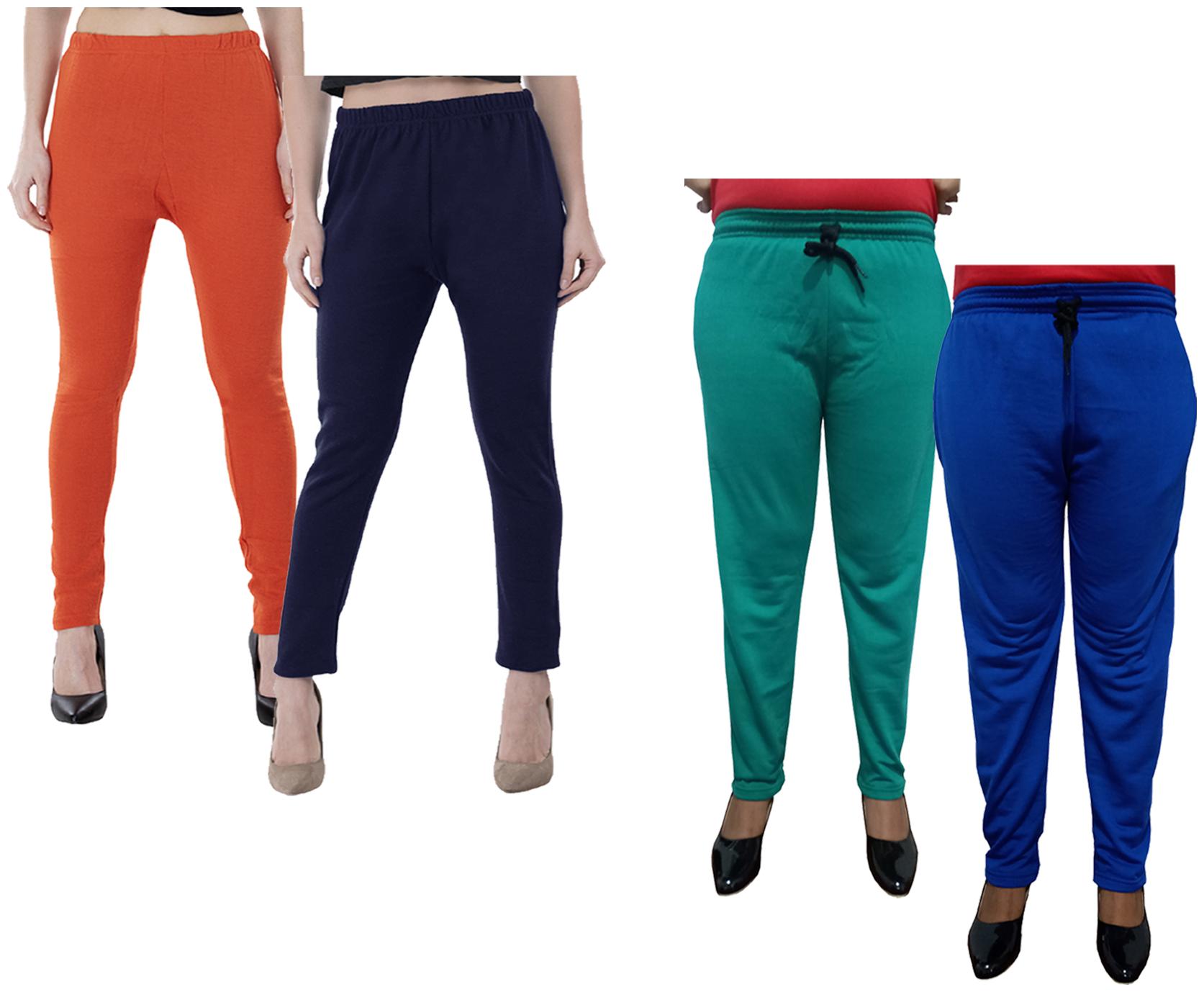 

Kavya Women Regular fit Fleece Solid Track pants - Multi