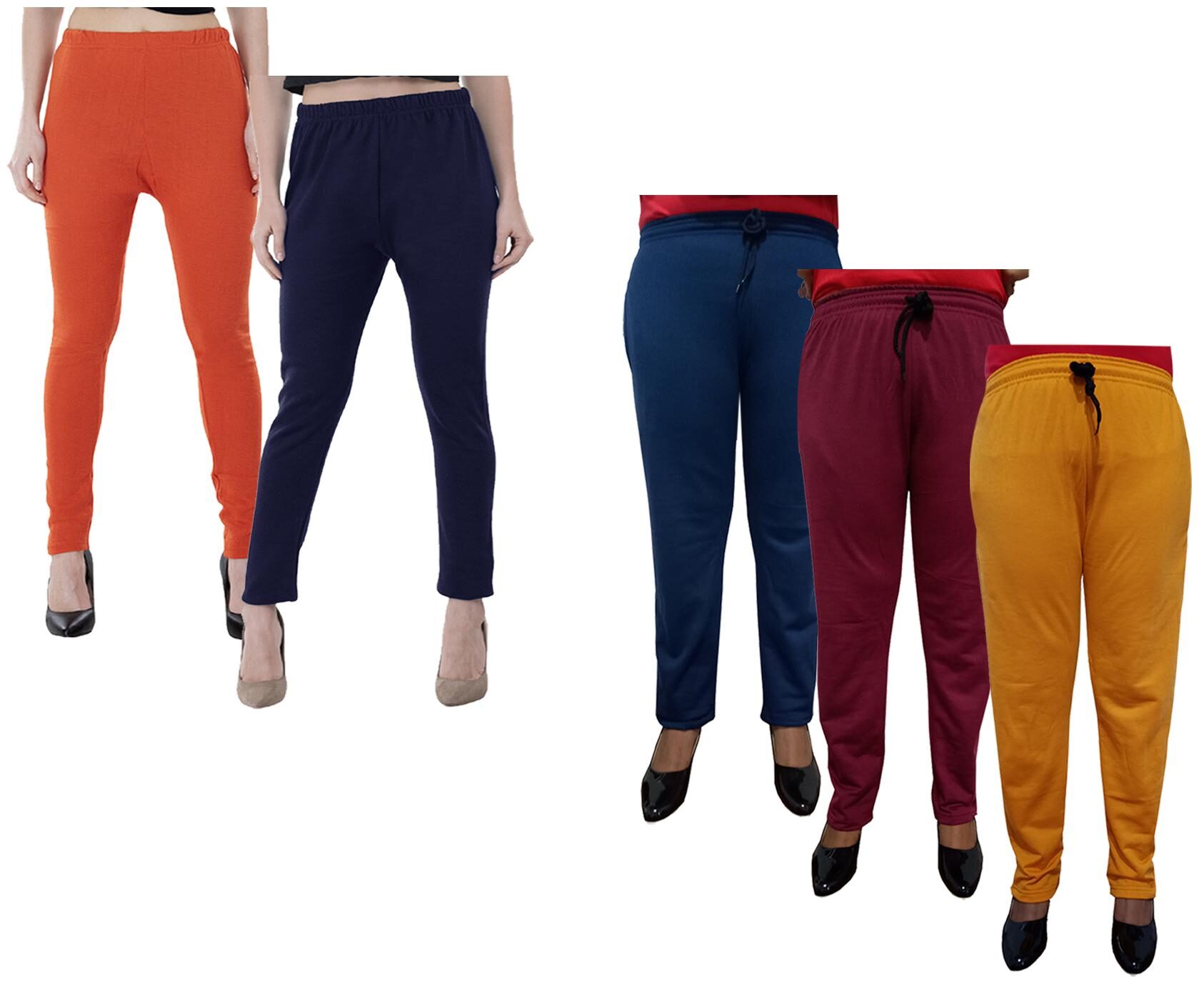 

Kavya Women Regular fit Fleece Solid Track pants - Multi