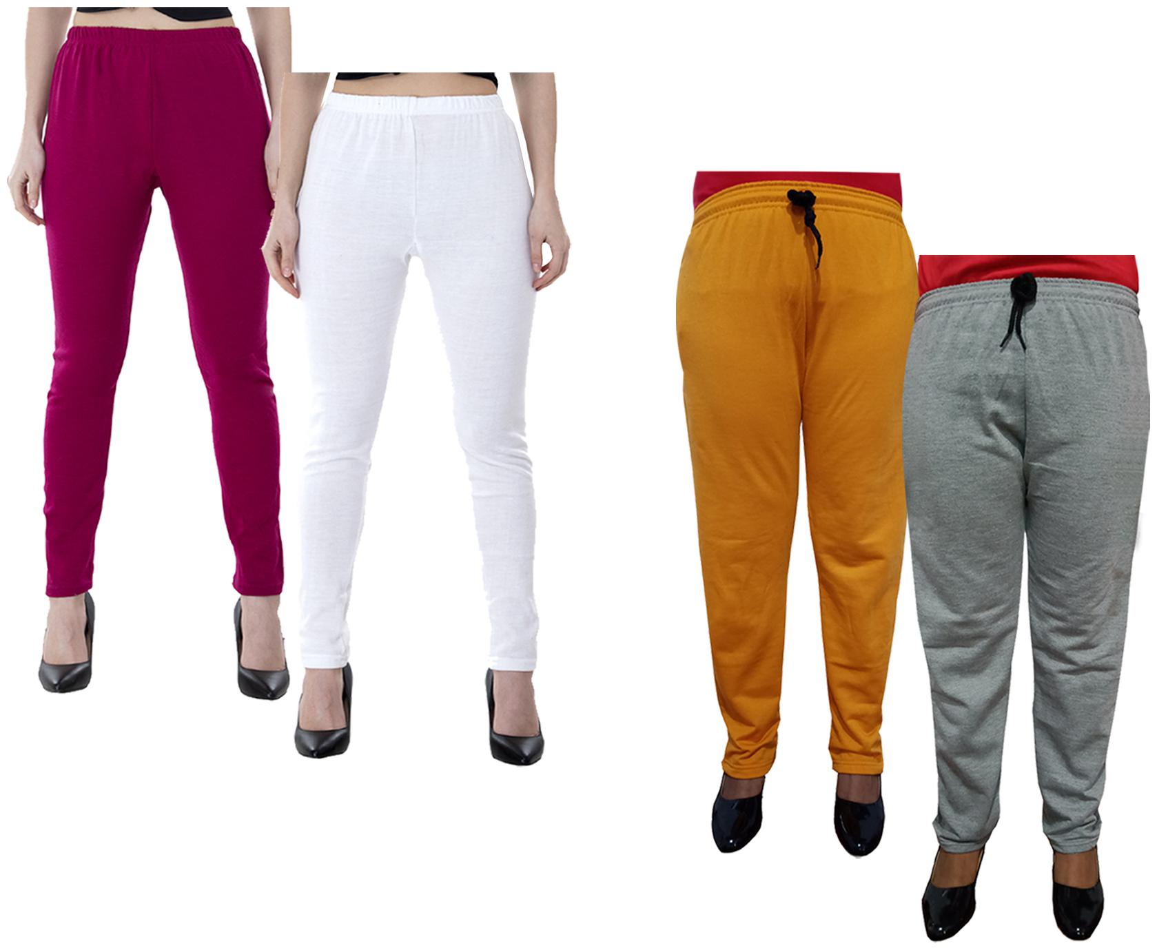 

Kavya Women Regular fit Fleece Solid Track pants - Multi