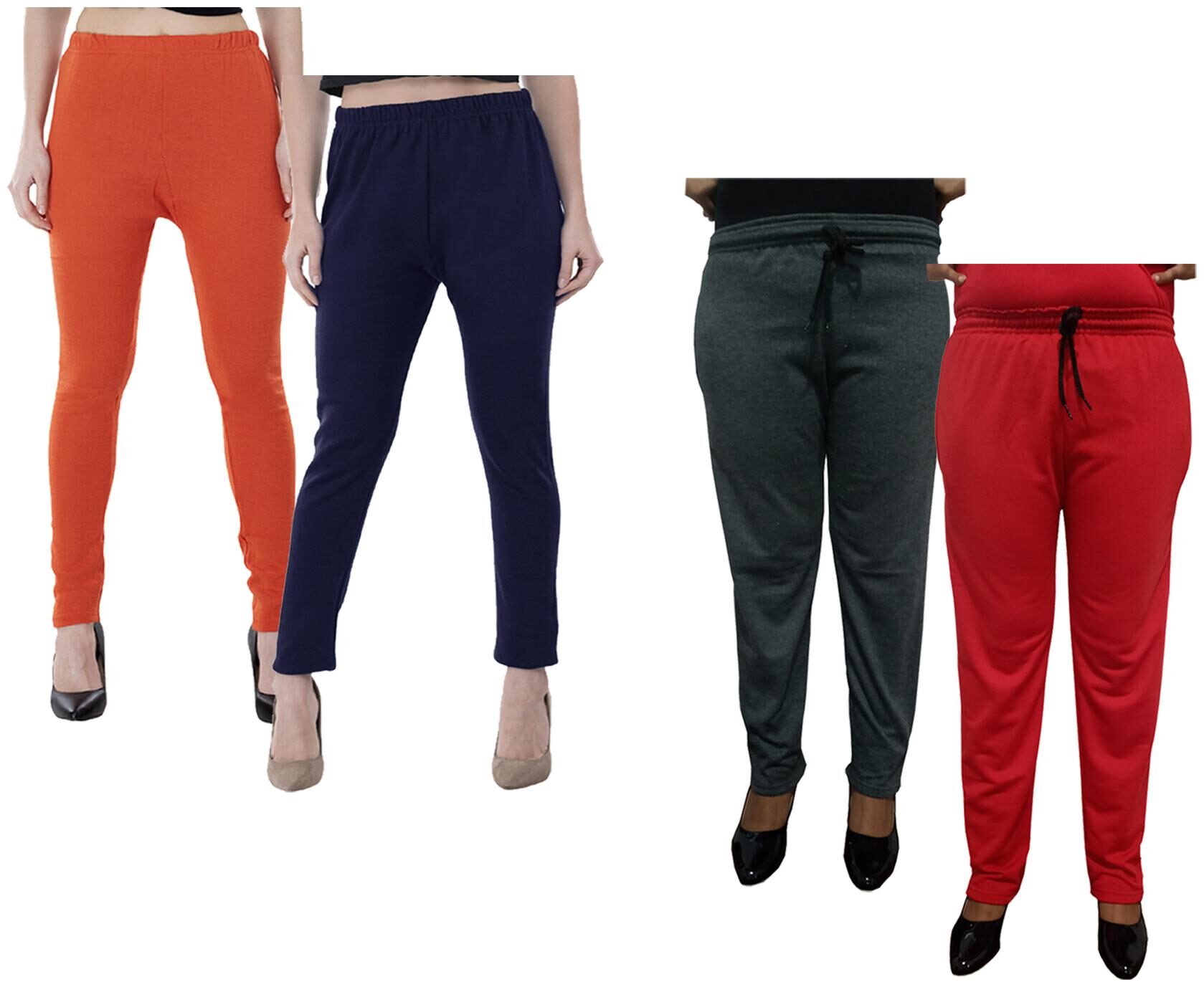

Kavya Women Regular fit Fleece Solid Track pants - Multi