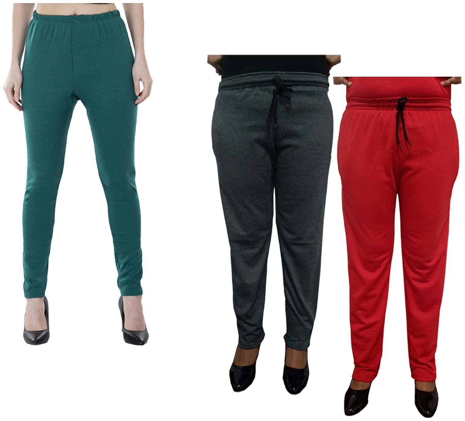 

Kavya Women Regular fit Fleece Solid Track pants - Multi