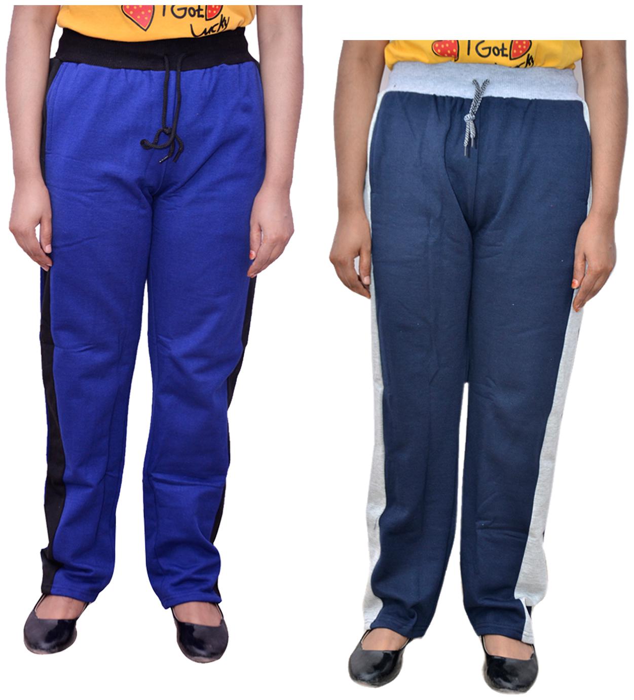 

Kavya Women Regular fit Cotton Solid Track pants - Blue