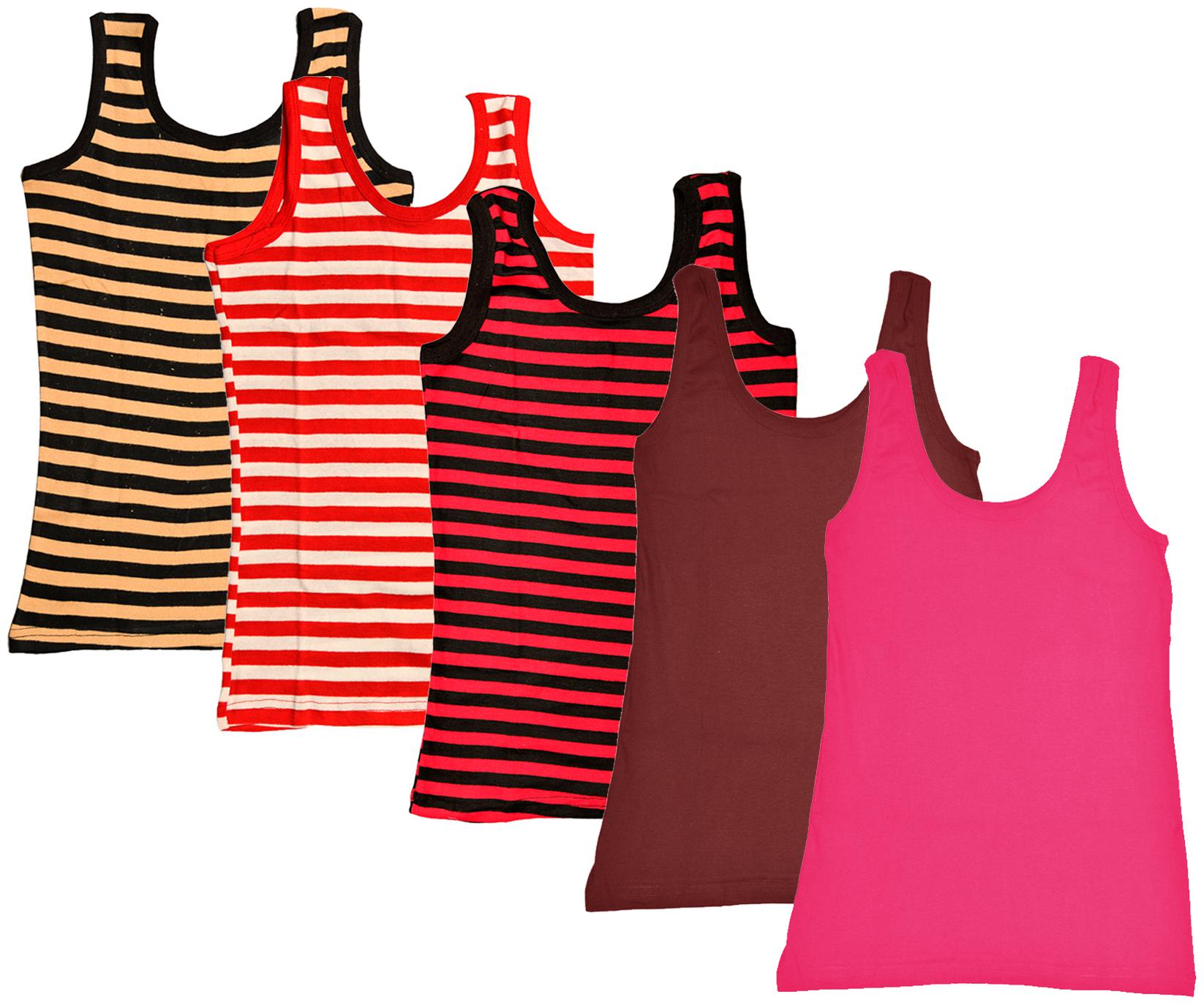 

Kavya Women Multi Regular fit U neck Cotton Tank top