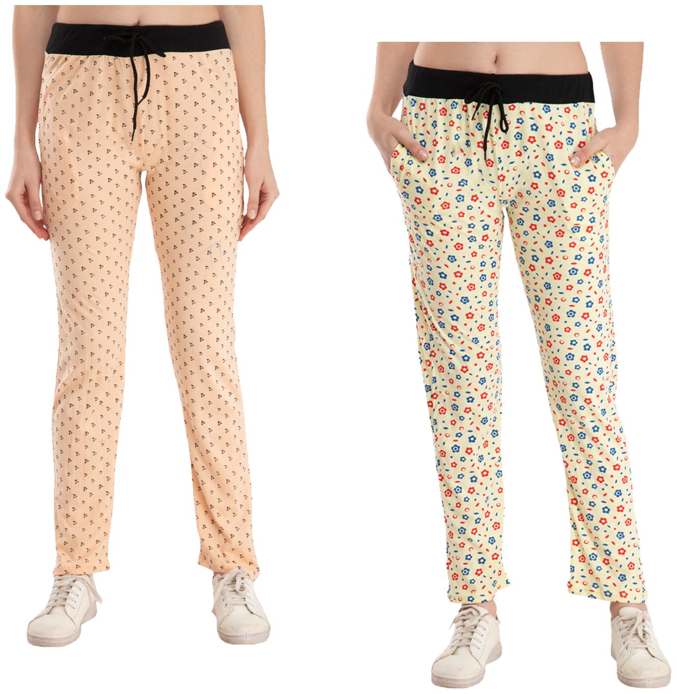 

Kavya Women Regular fit Cotton Printed Track pants - Multi