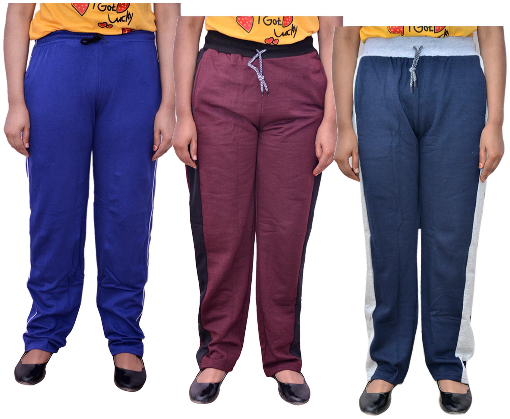 

Kavya Women Regular fit Cotton Solid Track pants - Multi