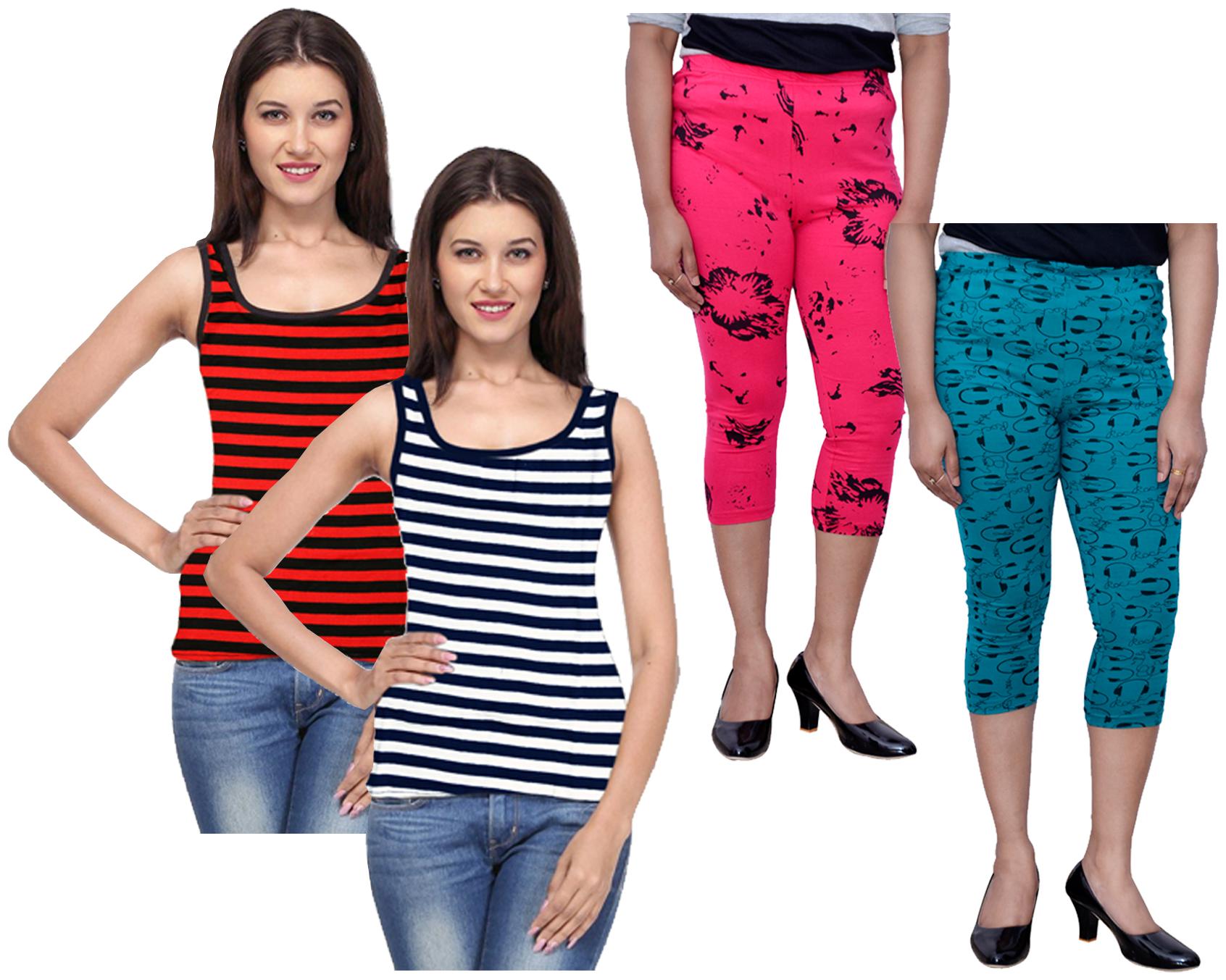 

Kavya Women Printed Regular capri - Multi