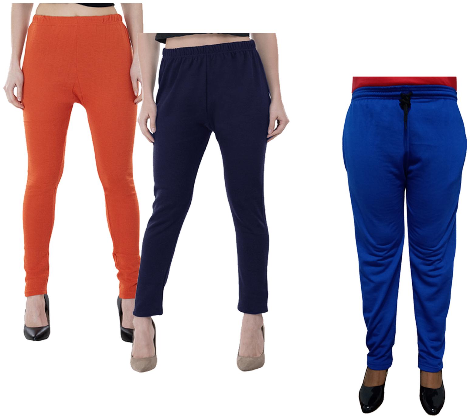 

Kavya Women Regular fit Fleece Solid Track pants - Multi