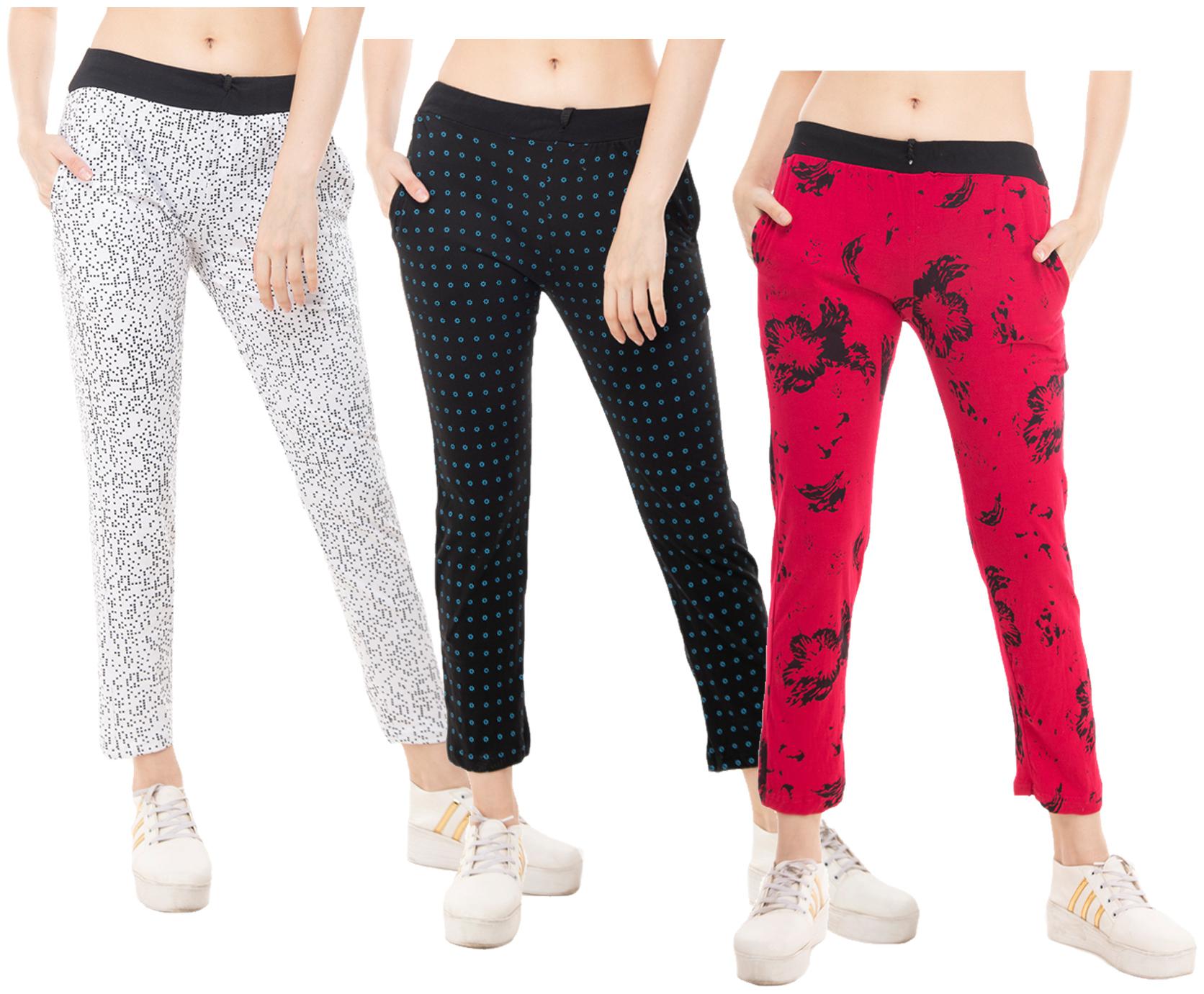 

Kavya Women Regular fit Cotton Printed Track pants - Multi