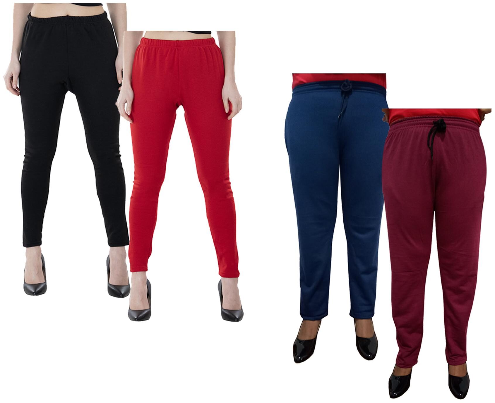 

Kavya Women Regular fit Fleece Solid Track pants - Multi