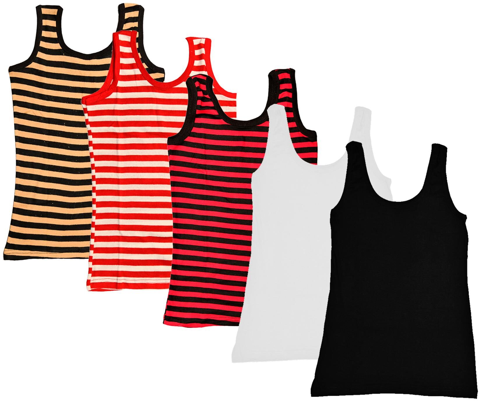 

Kavya Women Multi Regular fit U neck Cotton Tank top