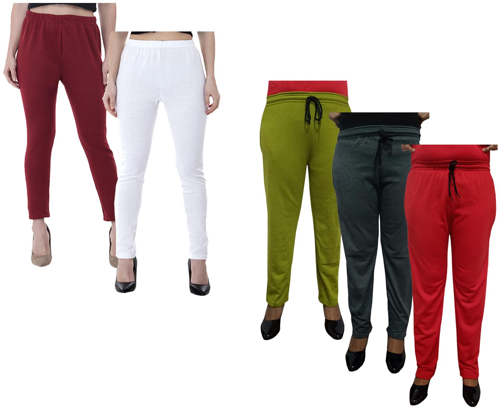 

Kavya Women Regular fit Fleece Solid Track pants - Multi