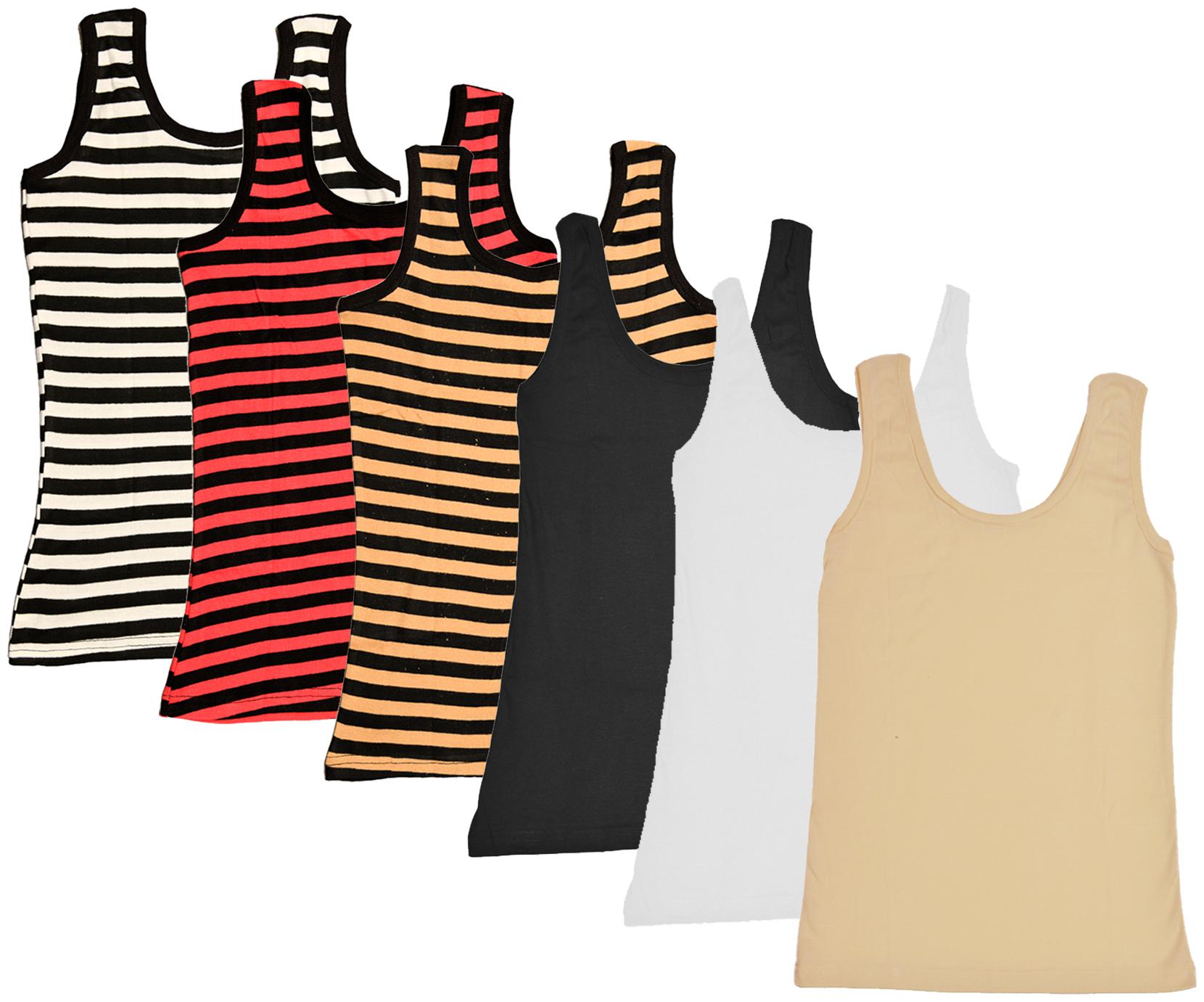 

Kavya Women Multi Regular fit U neck Cotton Tank top