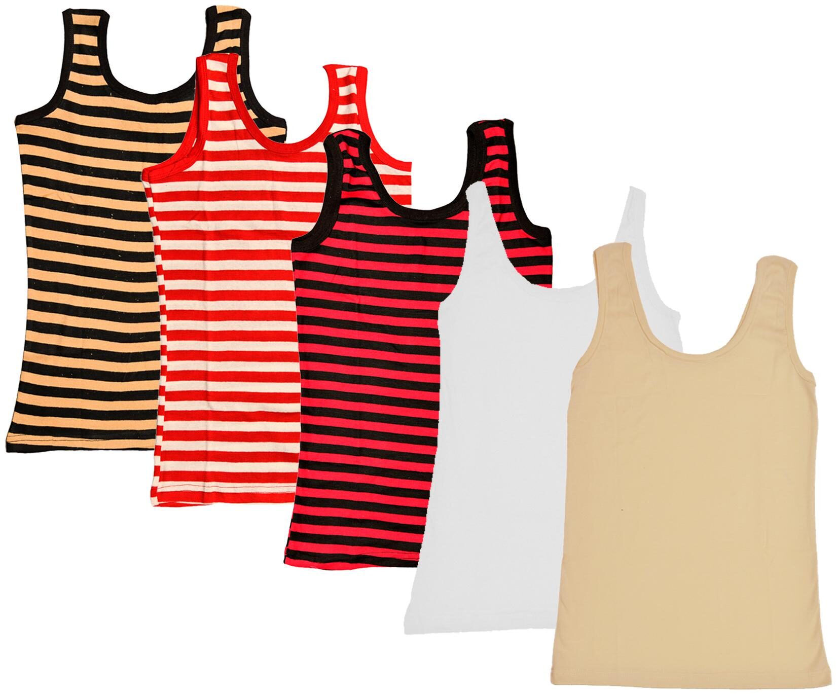 

Kavya Women Multi Regular fit U neck Cotton Tank top