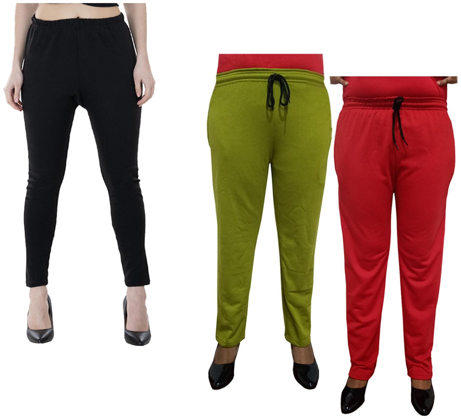 

Kavya Women Regular fit Fleece Solid Track pants - Multi